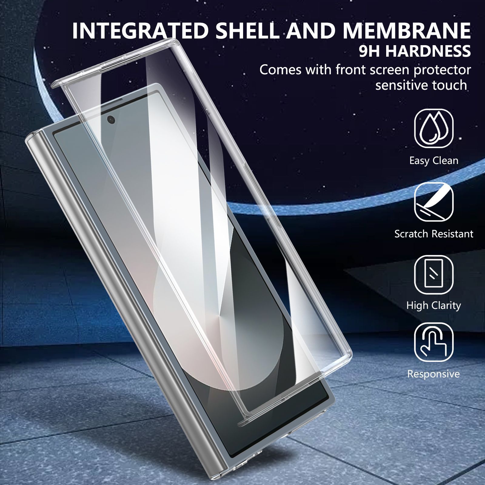 Compatible with Samsung Z Fold8 Ultra phone case 7/6 wireless charging magnetic high transparency case film 5/4 drop protection case