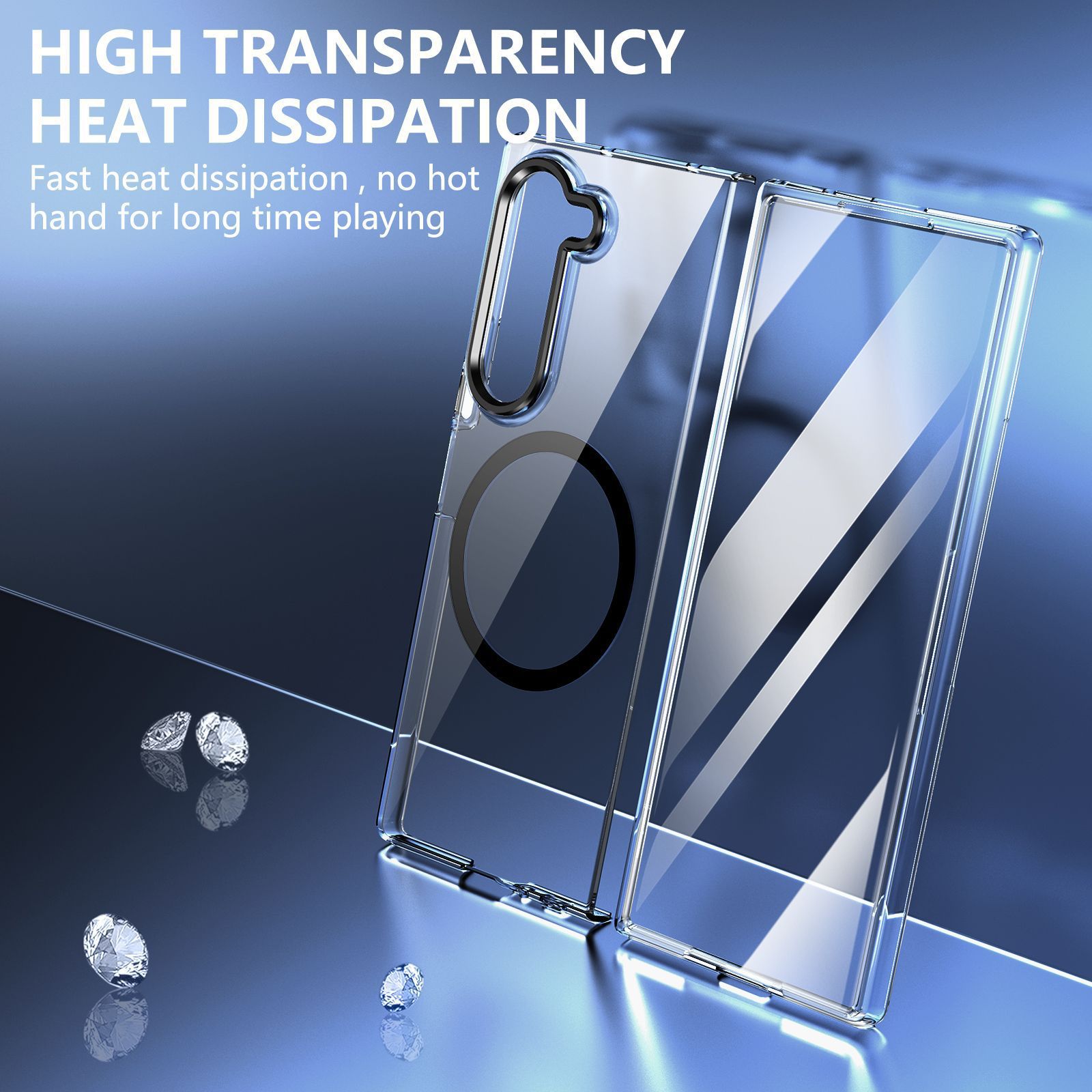 Compatible with Samsung Z Fold8 Ultra phone case 7/6 wireless charging magnetic high transparency case film 5/4 drop protection case