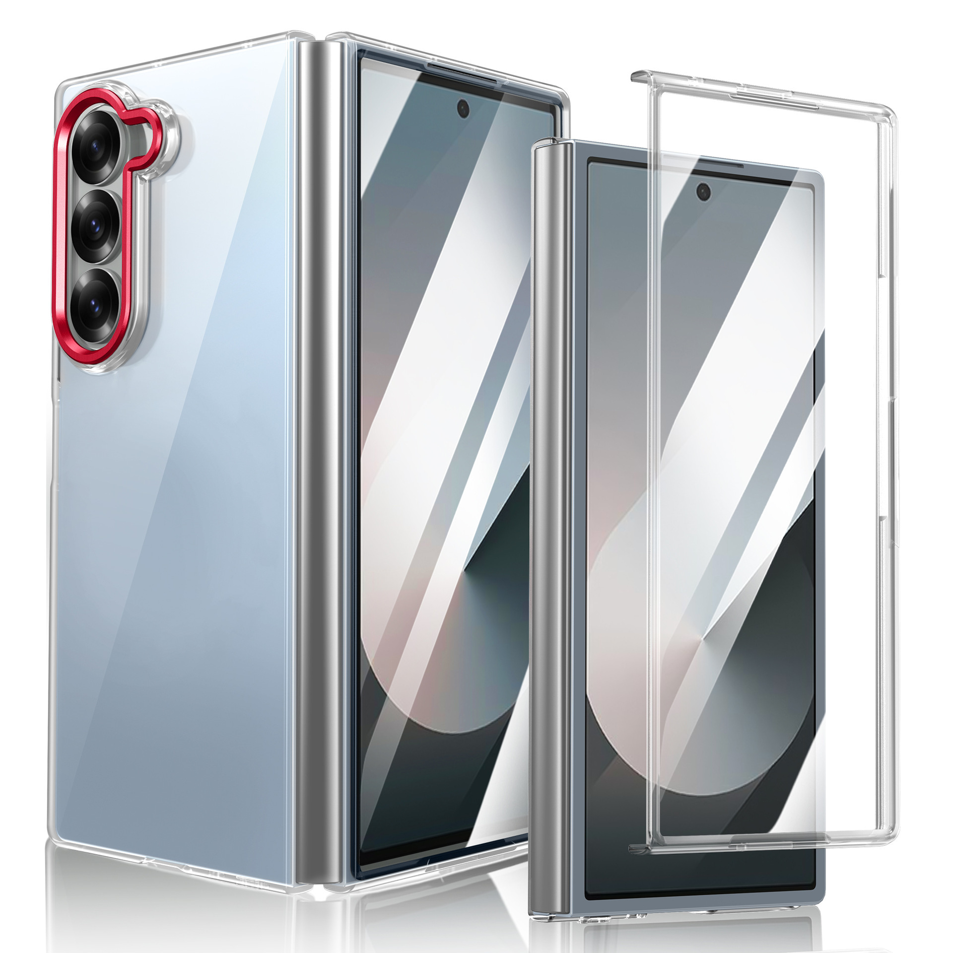 Compatible with Samsung Z Fold8 Ultra phone case 7/6 wireless charging magnetic high transparency case film 5/4 drop protection case