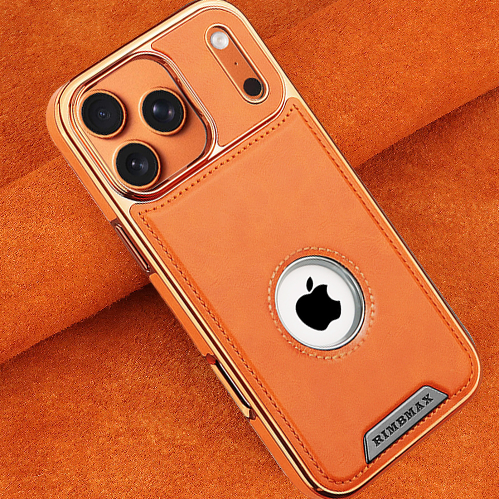 Compatible with Apple 17 Pro Max phone case, 16 Plus inner magnetic card holder, 15 Pro exposed brand business leather case