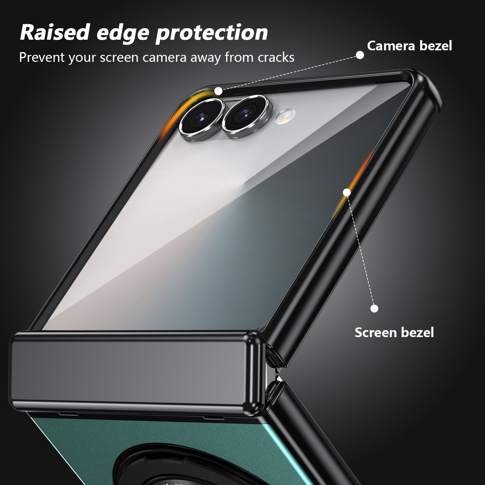 Compatible with Samsung Z Flip 8/7 phone case, 6/5 wireless charging, magnetic traction, rotating stand, 4/3 full-coverage protection.