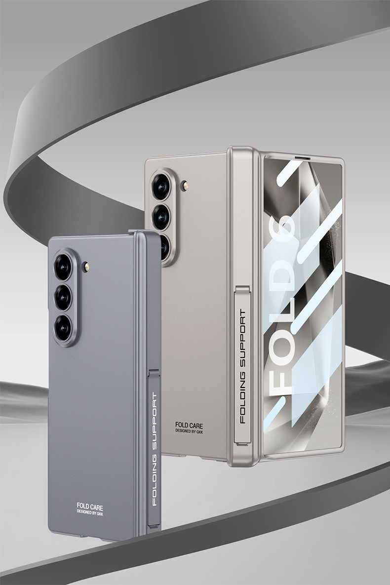 Compatible with Samsung Z Fold6 phone case, magnetic hinge, side stand, full-coverage drop-proof protective case.