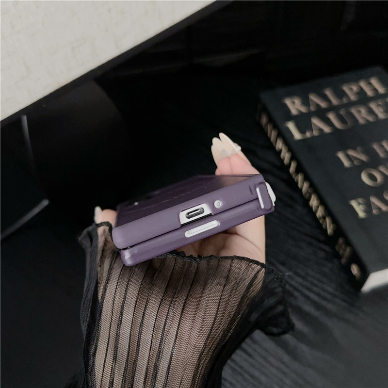 Compatible with Samsung Z Fold7/6/5 phone case, Flip7/6/5 with built-in magnetic ring, 4/3 carbon fiber textured protective case
