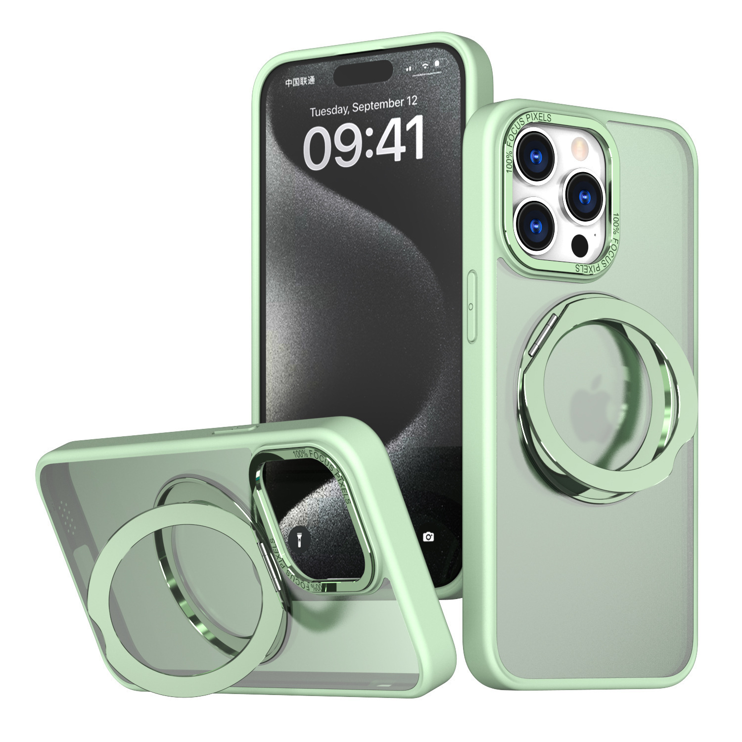Compatible with Apple 17 Pro Max phone case 16/15 Plus magnetic 360° rotating stand 14 Pro protective case 13