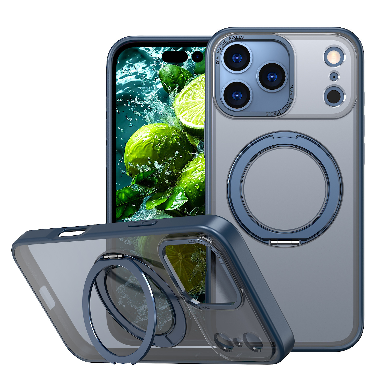 Compatible with Apple 17 Pro Max phone case 16/15 Plus magnetic 360° rotating stand 14 Pro protective case 13