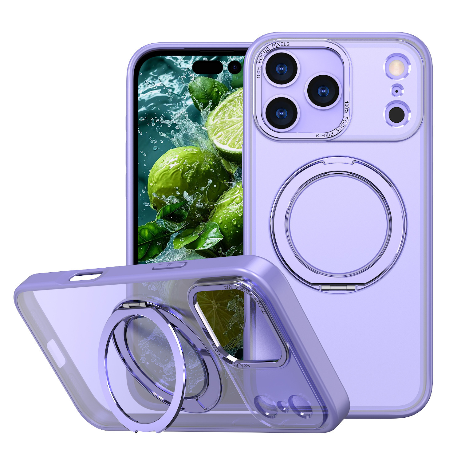 Compatible with Apple 17 Pro Max phone case 16/15 Plus magnetic 360° rotating stand 14 Pro protective case 13