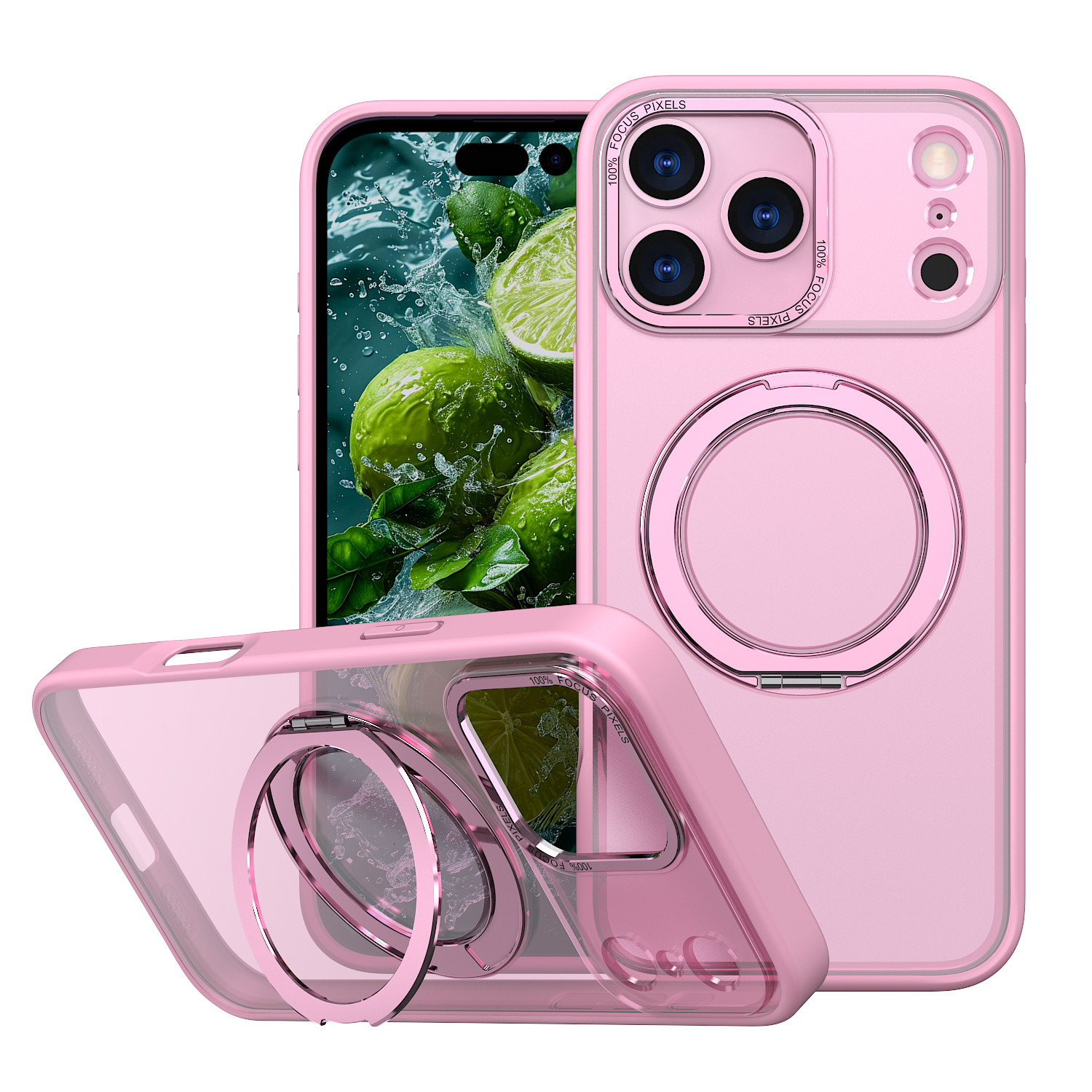Compatible with Apple 17 Pro Max phone case 16/15 Plus magnetic 360° rotating stand 14 Pro protective case 13