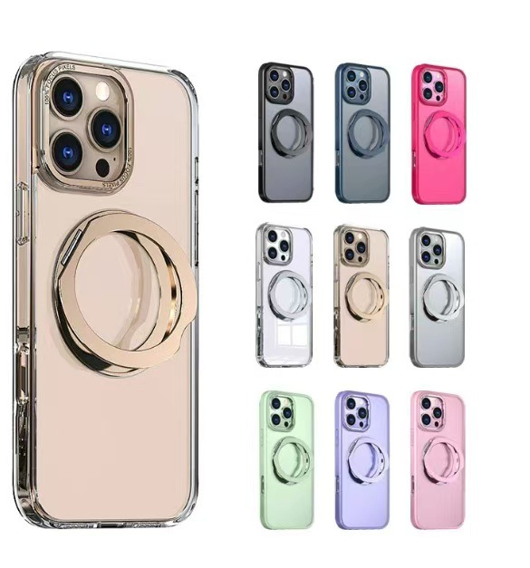 Compatible with Apple 17 Pro Max phone case 16/15 Plus magnetic 360° rotating stand 14 Pro protective case 13