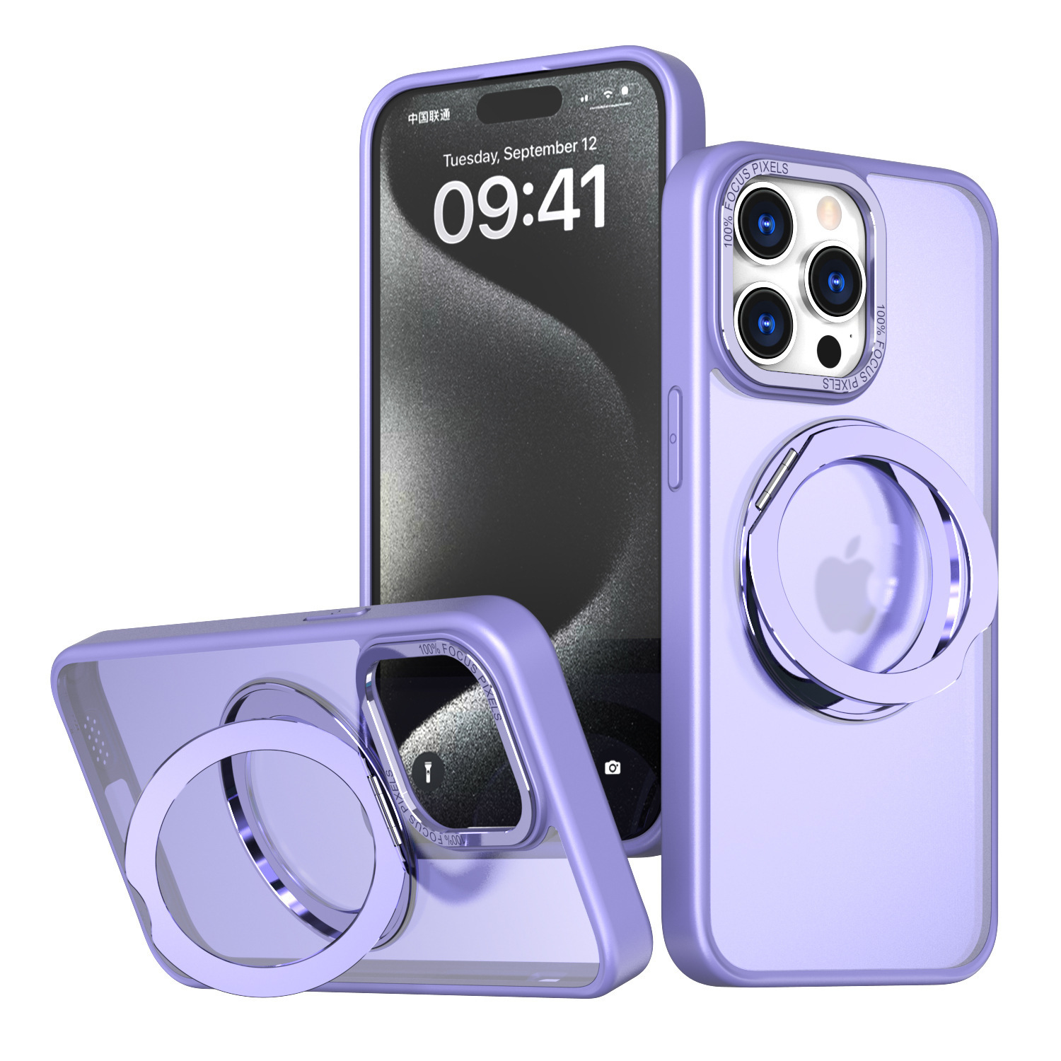 Compatible with Apple 17 Pro Max phone case 16/15 Plus magnetic 360° rotating stand 14 Pro protective case 13