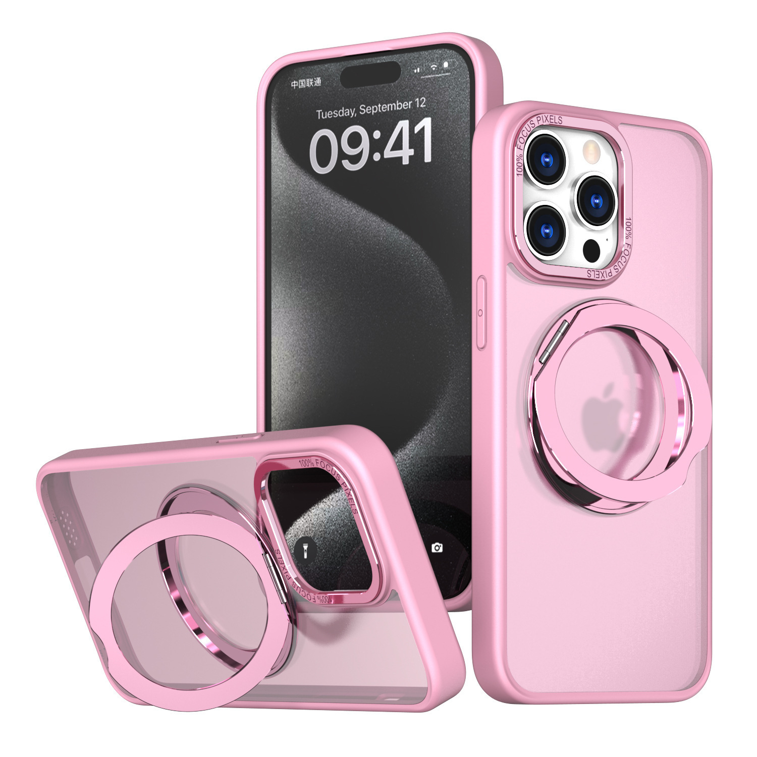 Compatible with Apple 17 Pro Max phone case 16/15 Plus magnetic 360° rotating stand 14 Pro protective case 13