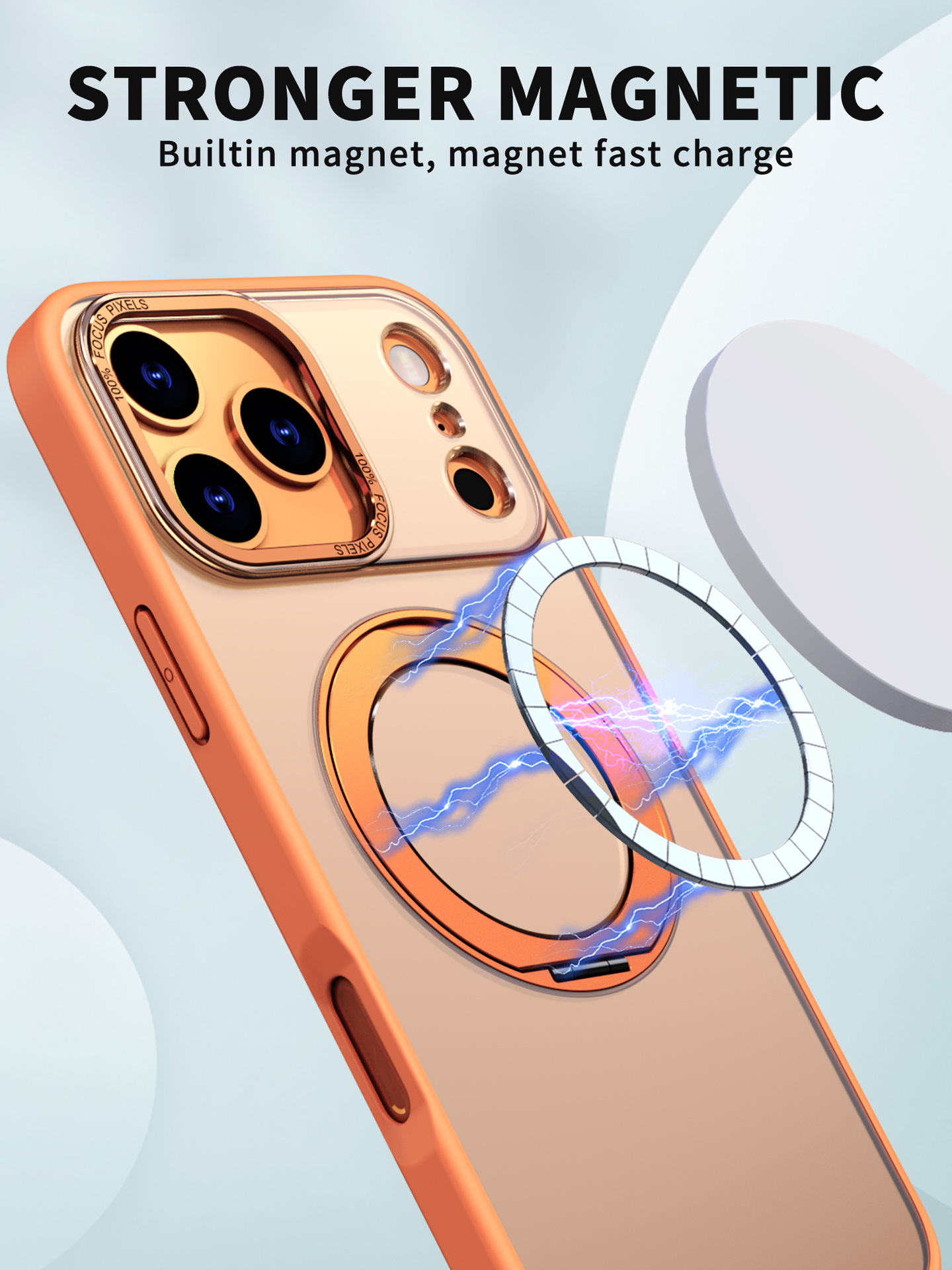 Compatible with Apple 17 Pro Max phone case 16/15 Plus magnetic 360° rotating stand 14 Pro protective case 13