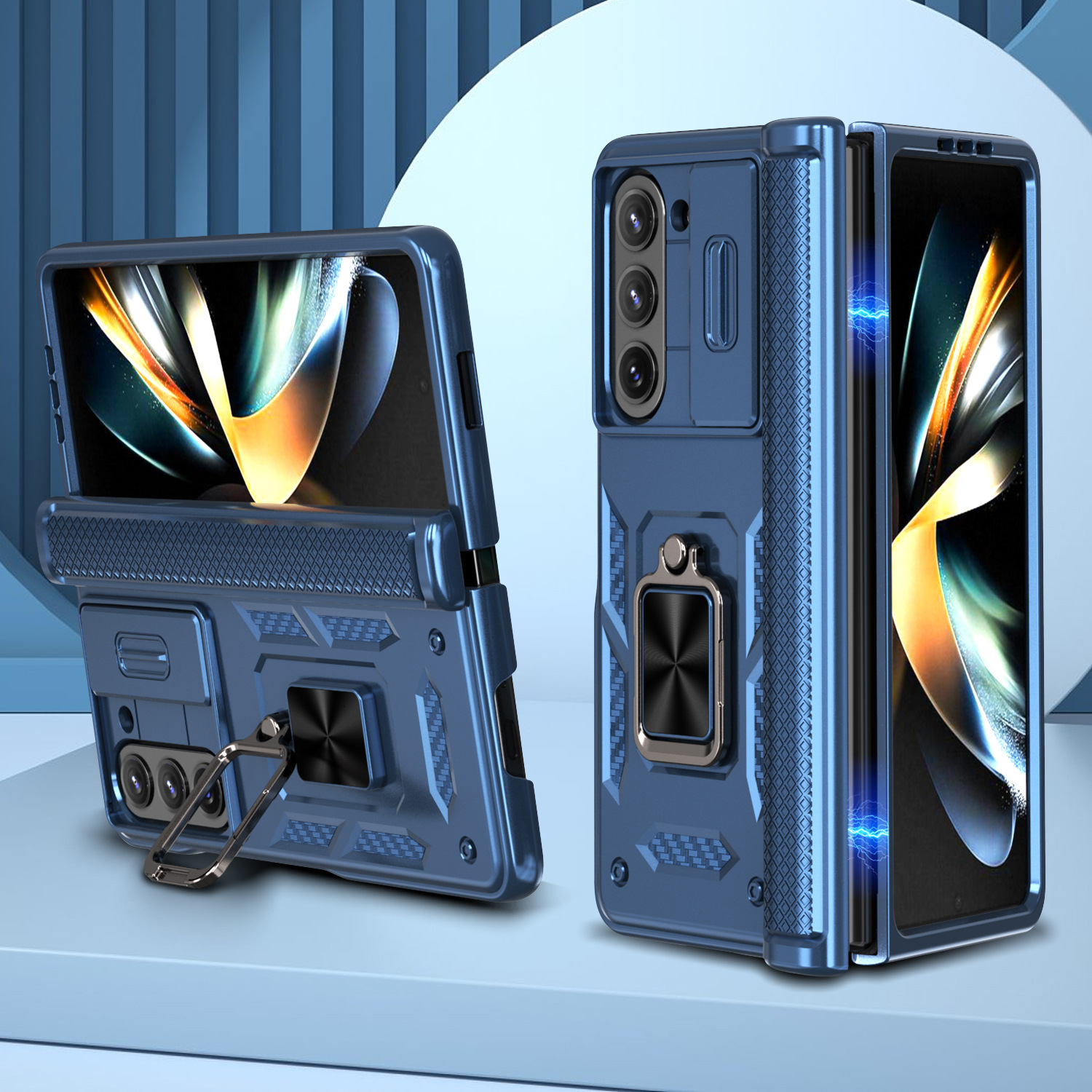 Compatible with Samsung Z Fold8 Ultra phone case 7/6/5 ring 360 bracket hinge sliding lens protective case