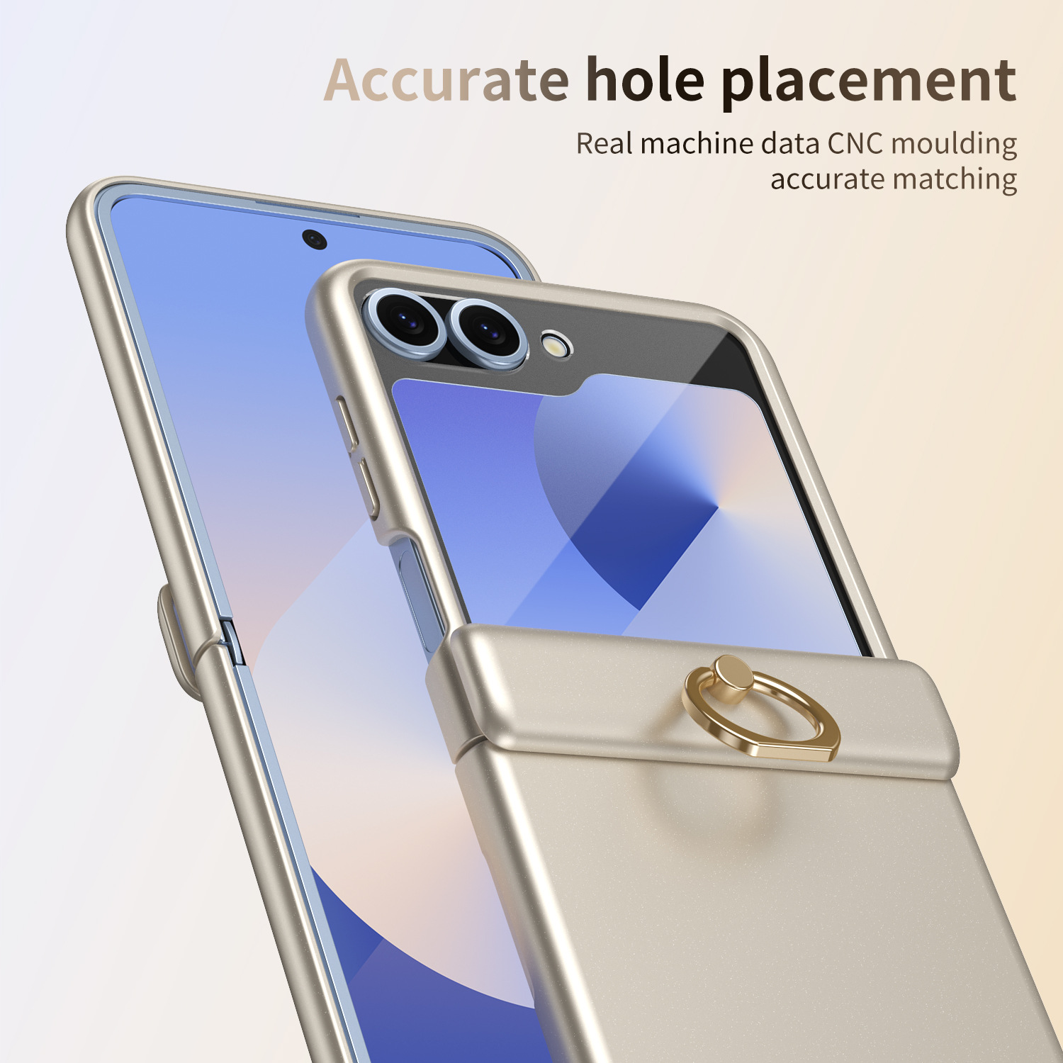 Compatible with Samsung Z Flip 8/7 phone case, 6/5 hinge, ring holder, full coverage, 4/3 drop protection case