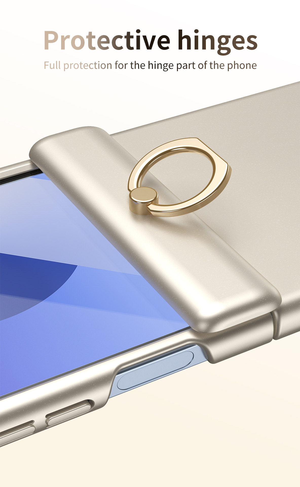 Compatible with Samsung Z Flip 8/7 phone case, 6/5 hinge, ring holder, full coverage, 4/3 drop protection case