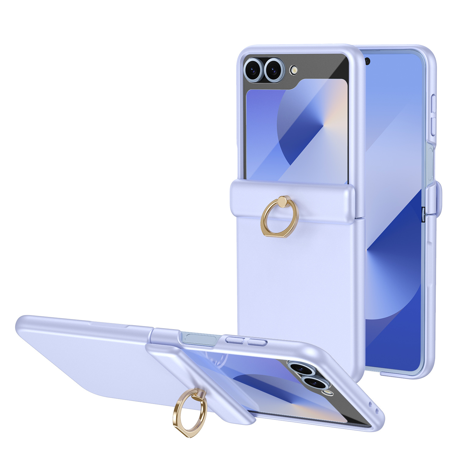 Compatible with Samsung Z Flip 8/7 phone case, 6/5 hinge, ring holder, full coverage, 4/3 drop protection case