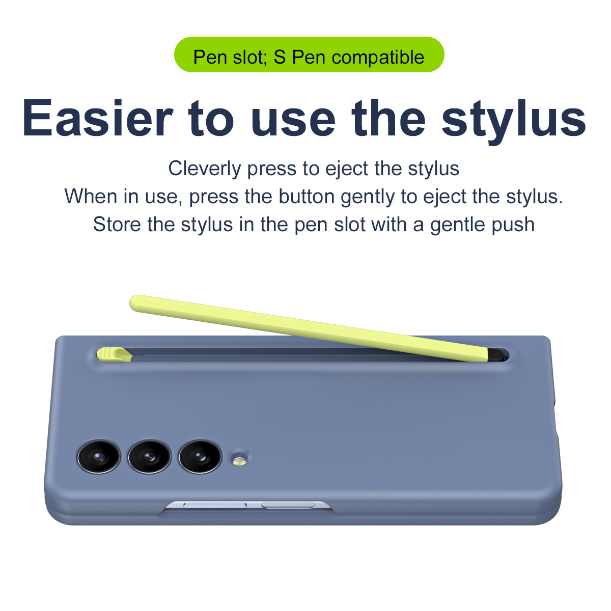 Compatible with Samsung Z Fold8/7/6 phone cases, 5/4 spring-loaded pen slot, pen cover, screen protector, drop-proof protective case, same as the official model.