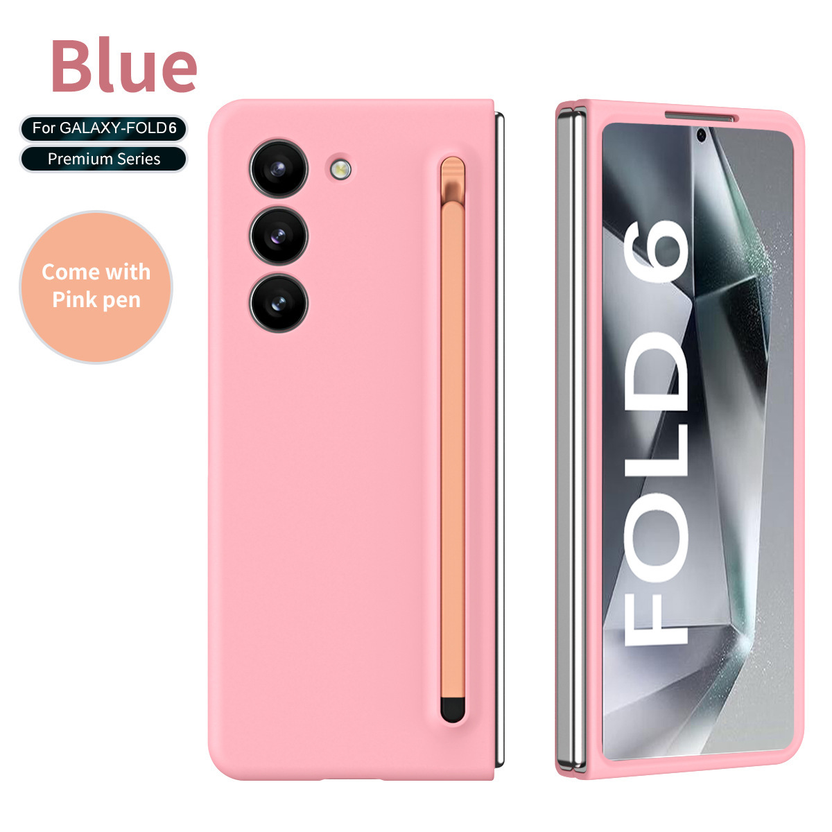 Compatible with Samsung Z Fold8/7/6 phone cases, 5/4 spring-loaded pen slot, pen cover, screen protector, drop-proof protective case, same as the official model.