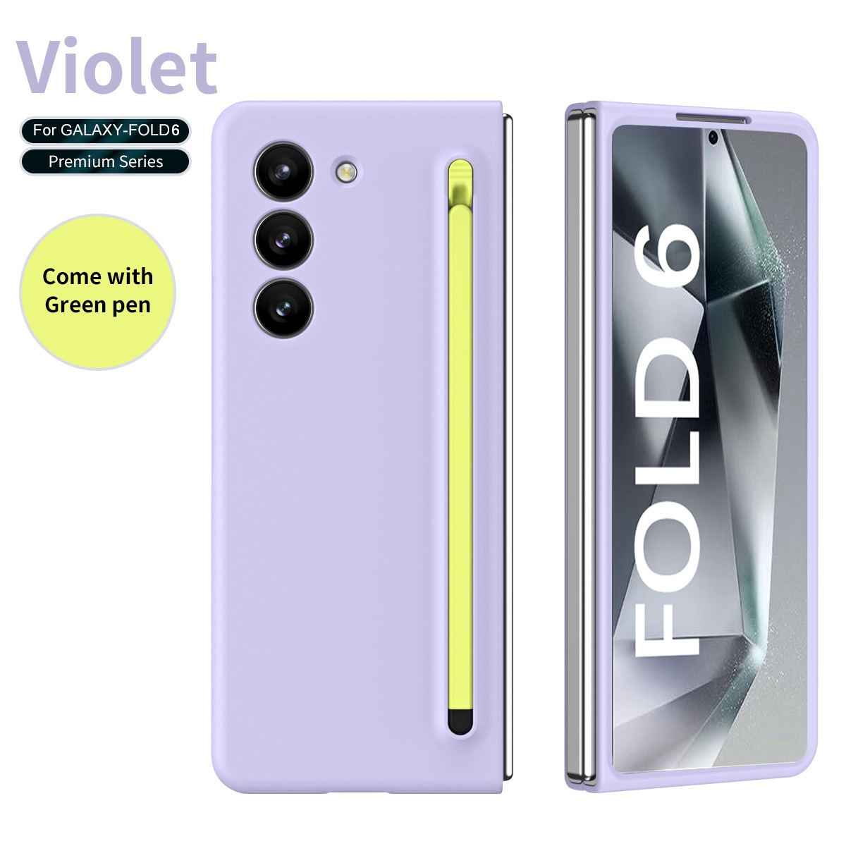 Compatible with Samsung Z Fold8/7/6 phone cases, 5/4 spring-loaded pen slot, pen cover, screen protector, drop-proof protective case, same as the official model.
