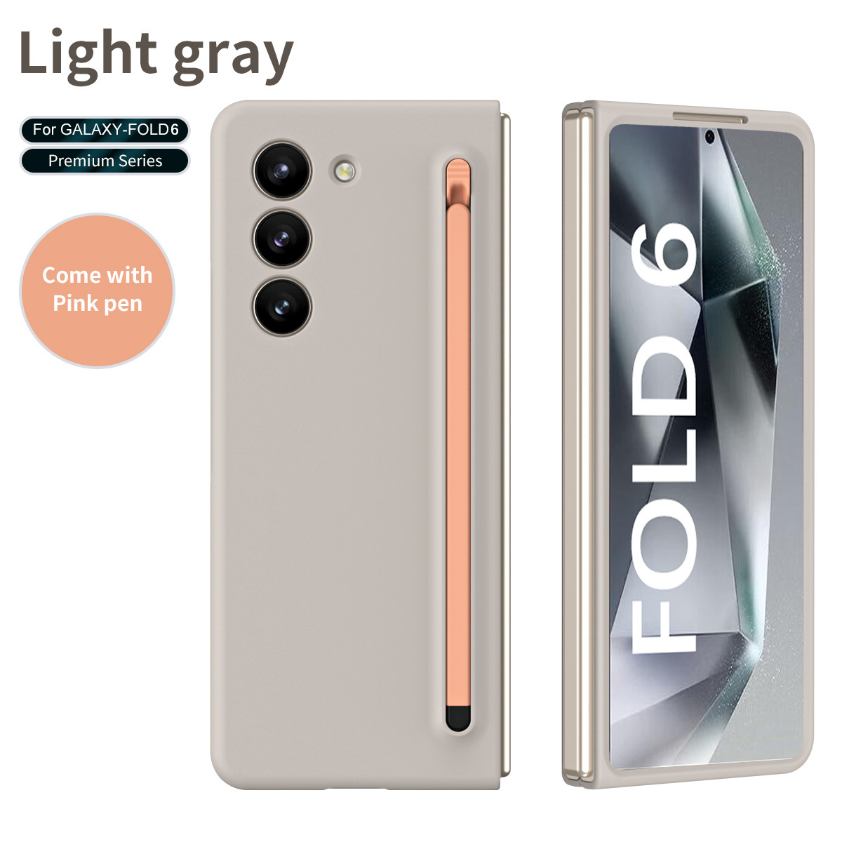 Compatible with Samsung Z Fold8/7/6 phone cases, 5/4 spring-loaded pen slot, pen cover, screen protector, drop-proof protective case, same as the official model.