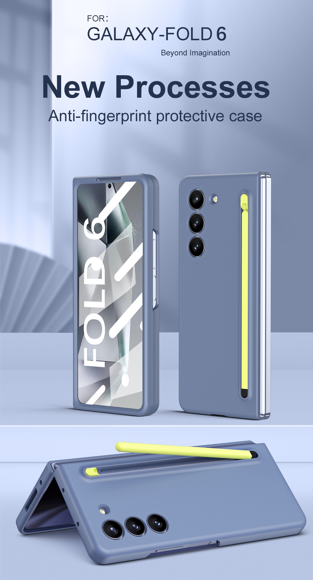 Compatible with Samsung Z Fold8/7/6 phone cases, 5/4 spring-loaded pen slot, pen cover, screen protector, drop-proof protective case, same as the official model.