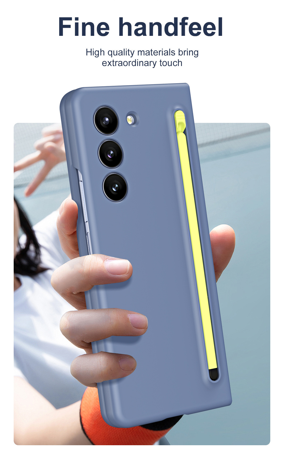 Compatible with Samsung Z Fold8/7/6 phone cases, 5/4 spring-loaded pen slot, pen cover, screen protector, drop-proof protective case, same as the official model.