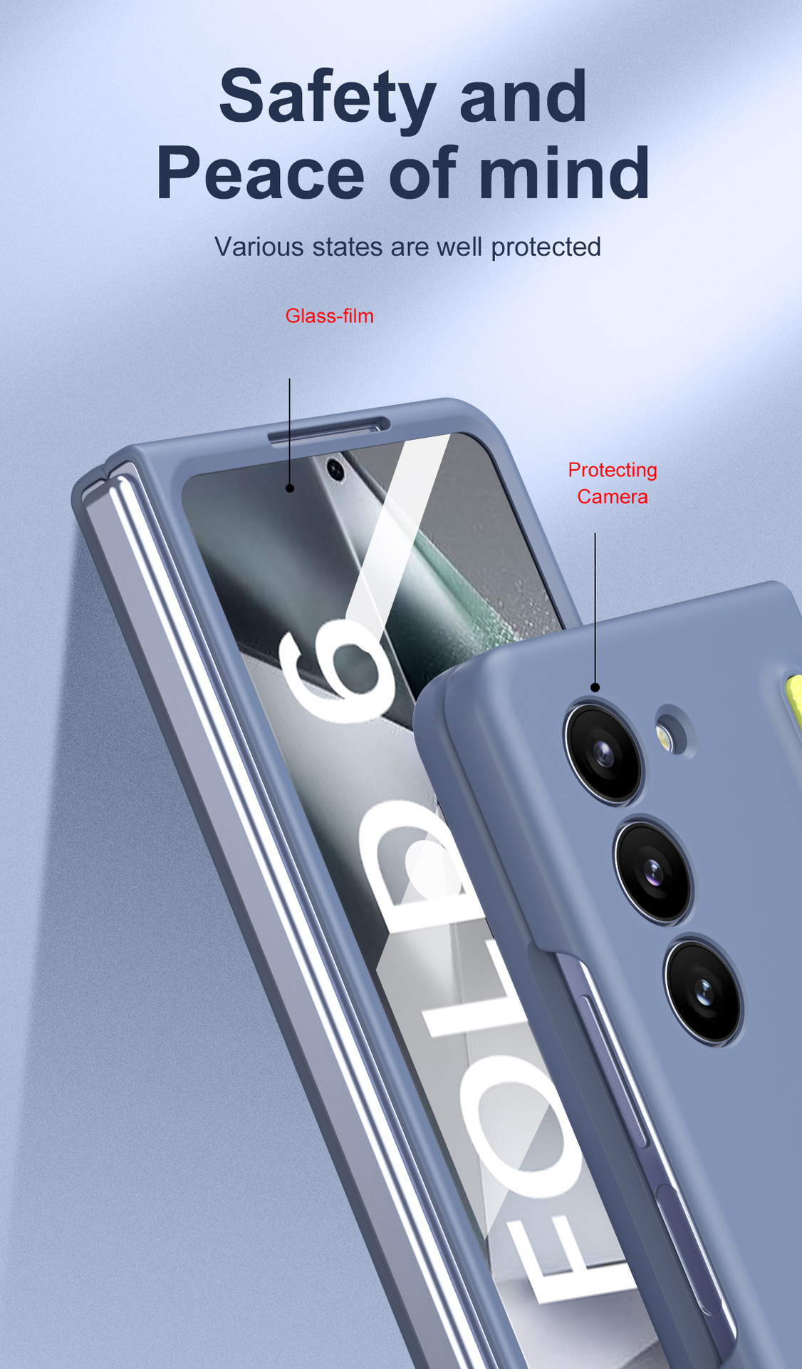 Compatible with Samsung Z Fold8/7/6 phone cases, 5/4 spring-loaded pen slot, pen cover, screen protector, drop-proof protective case, same as the official model.