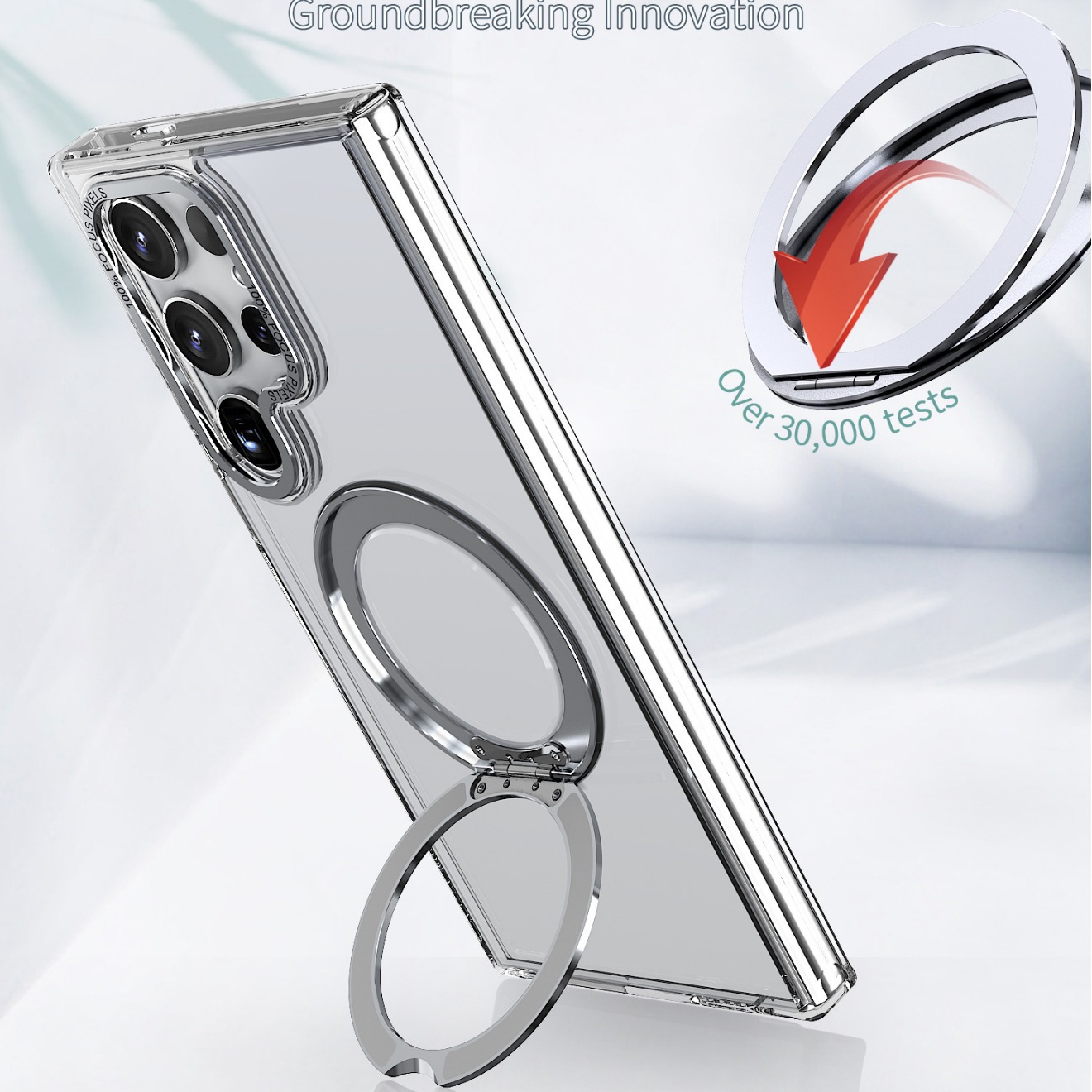 Compatible with Samsung S24 Ultra phone case, S23FE magnetic 360° rotating stand, and S22 Plus drop-proof protective case.