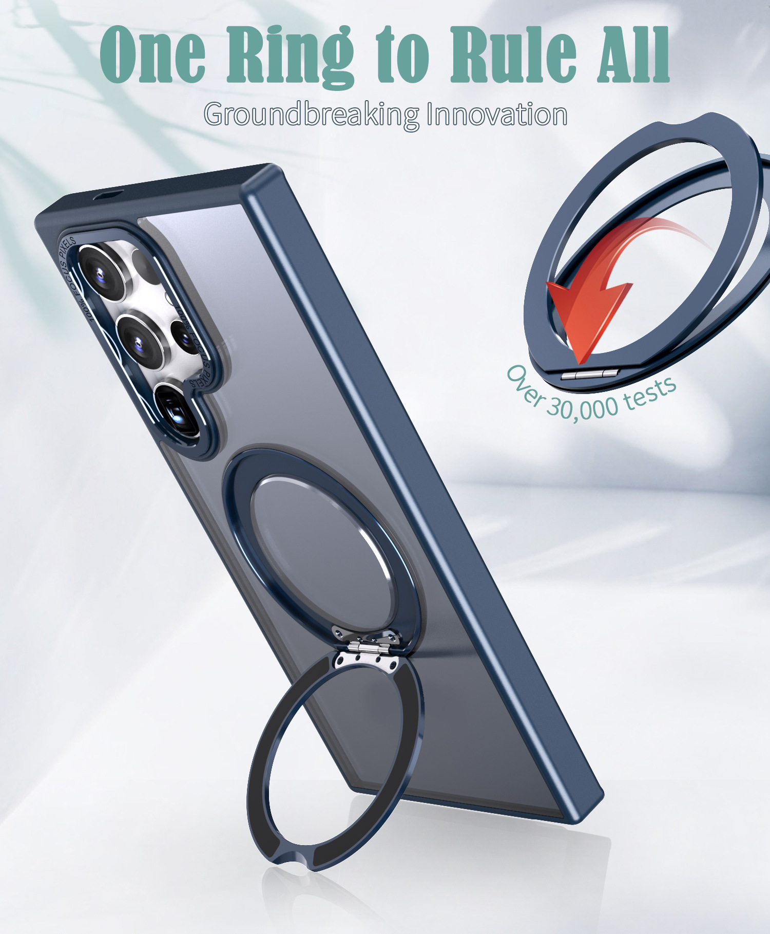 Compatible with Samsung S24 Ultra phone case, S23FE magnetic 360° rotating stand, and S22 Plus drop-proof protective case.