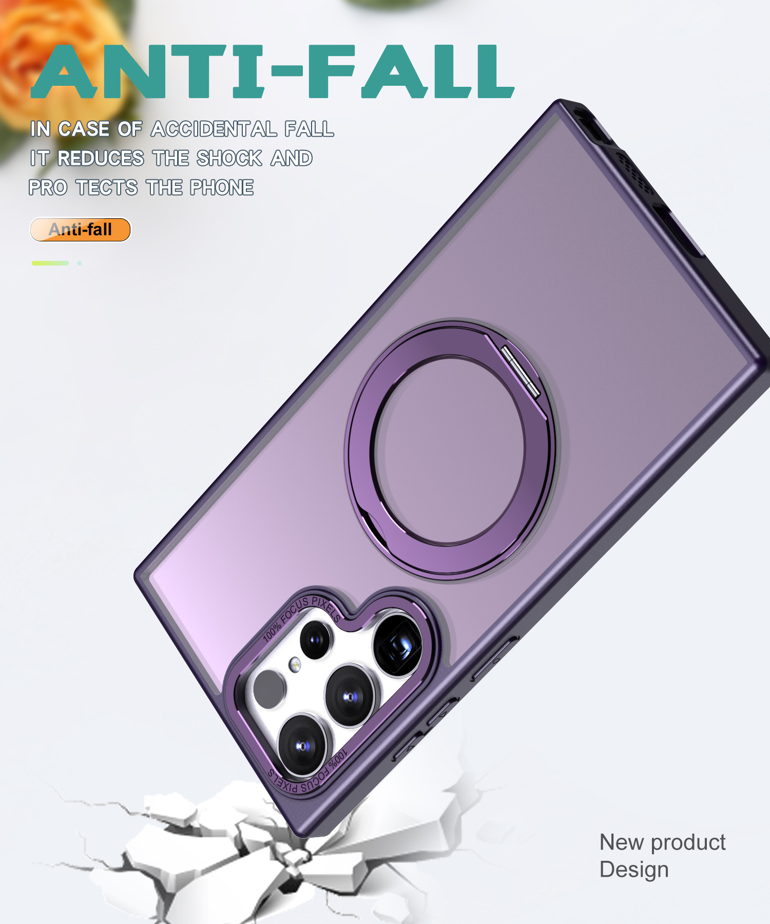 Compatible with Samsung S24 Ultra phone case, S23FE magnetic 360° rotating stand, and S22 Plus drop-proof protective case.