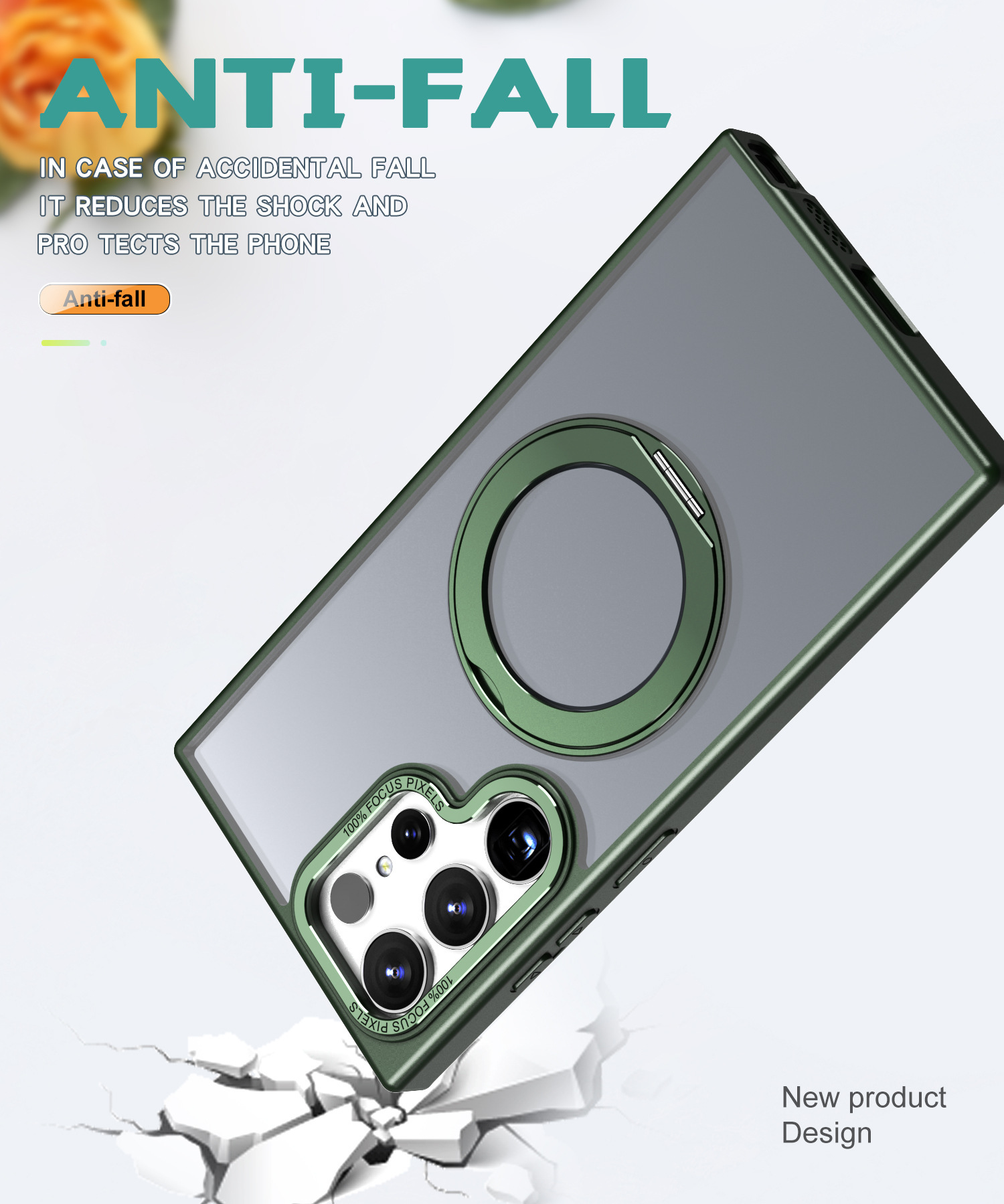 Compatible with Samsung S24 Ultra phone case, S23FE magnetic 360° rotating stand, and S22 Plus drop-proof protective case.
