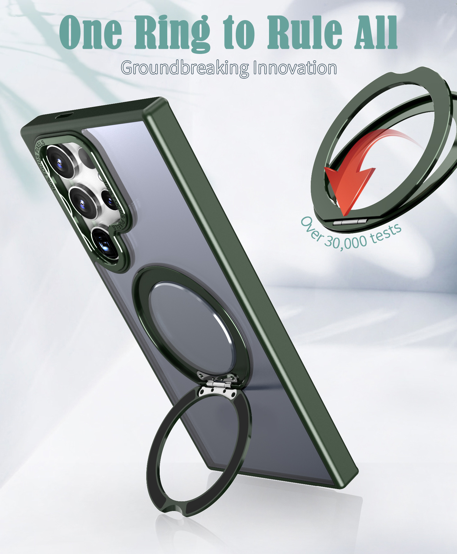 Compatible with Samsung S24 Ultra phone case, S23FE magnetic 360° rotating stand, and S22 Plus drop-proof protective case.