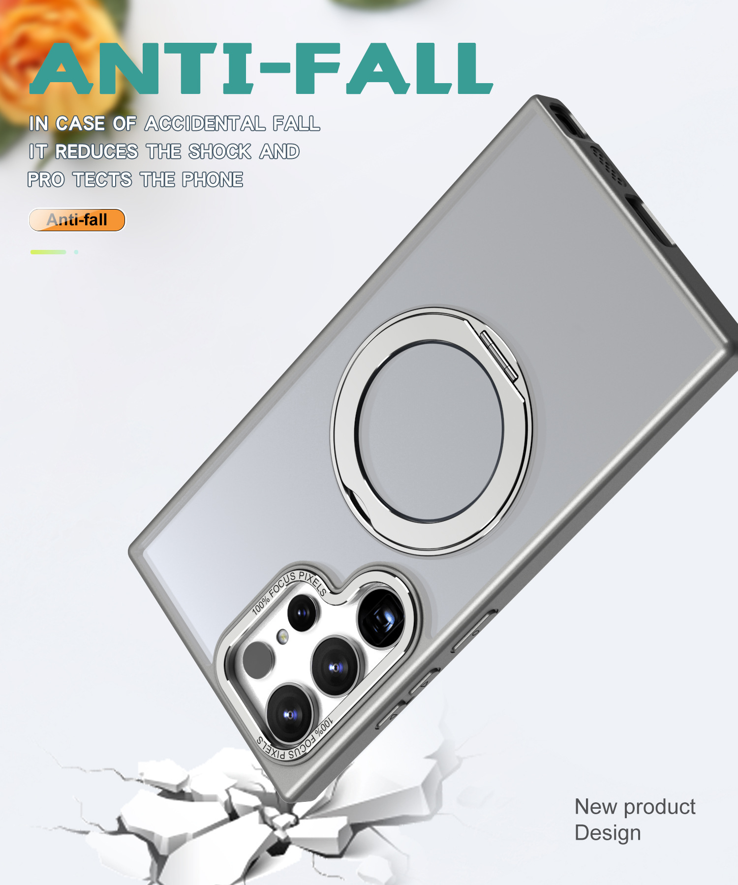 Compatible with Samsung S24 Ultra phone case, S23FE magnetic 360° rotating stand, and S22 Plus drop-proof protective case.