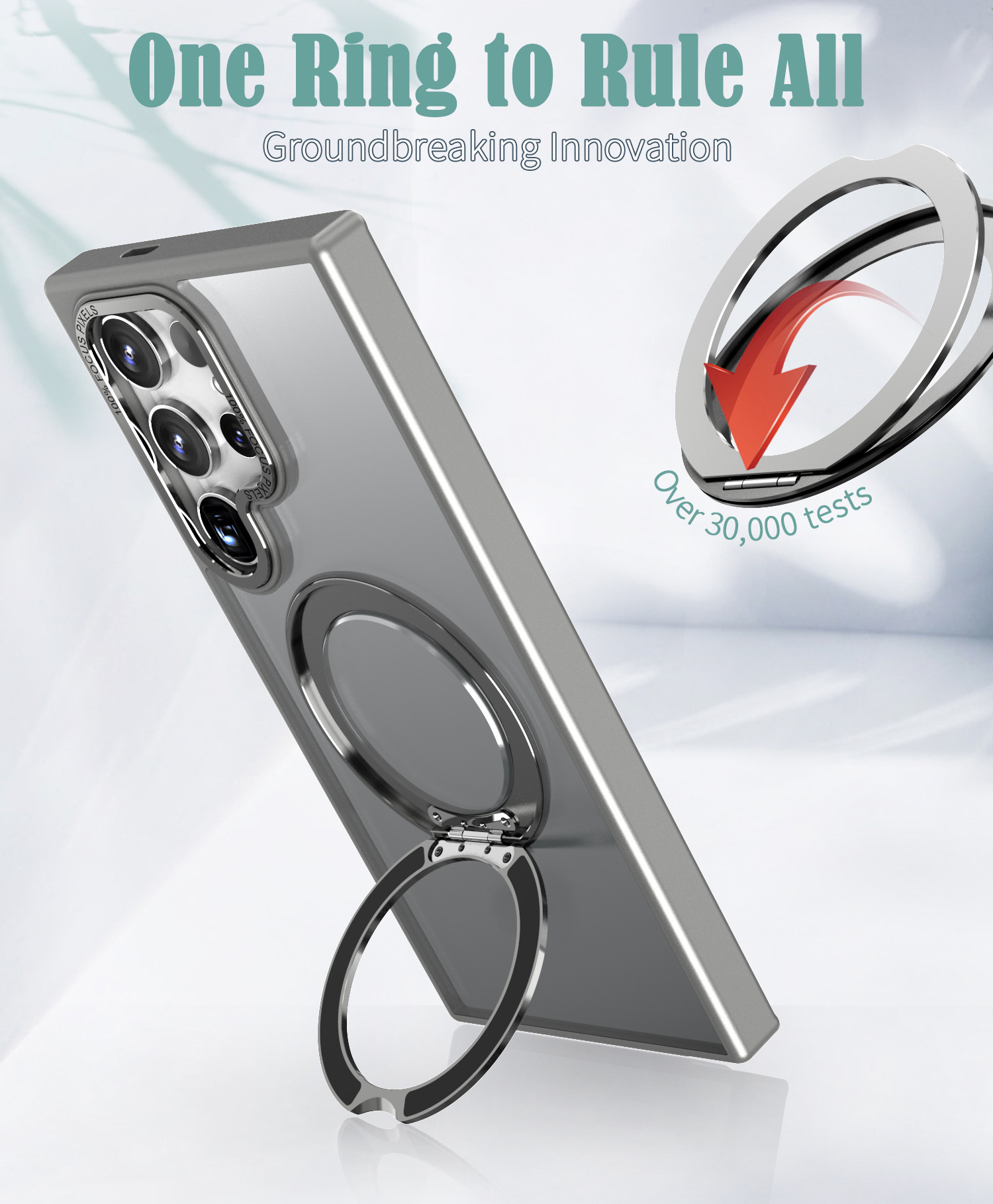 Compatible with Samsung S24 Ultra phone case, S23FE magnetic 360° rotating stand, and S22 Plus drop-proof protective case.