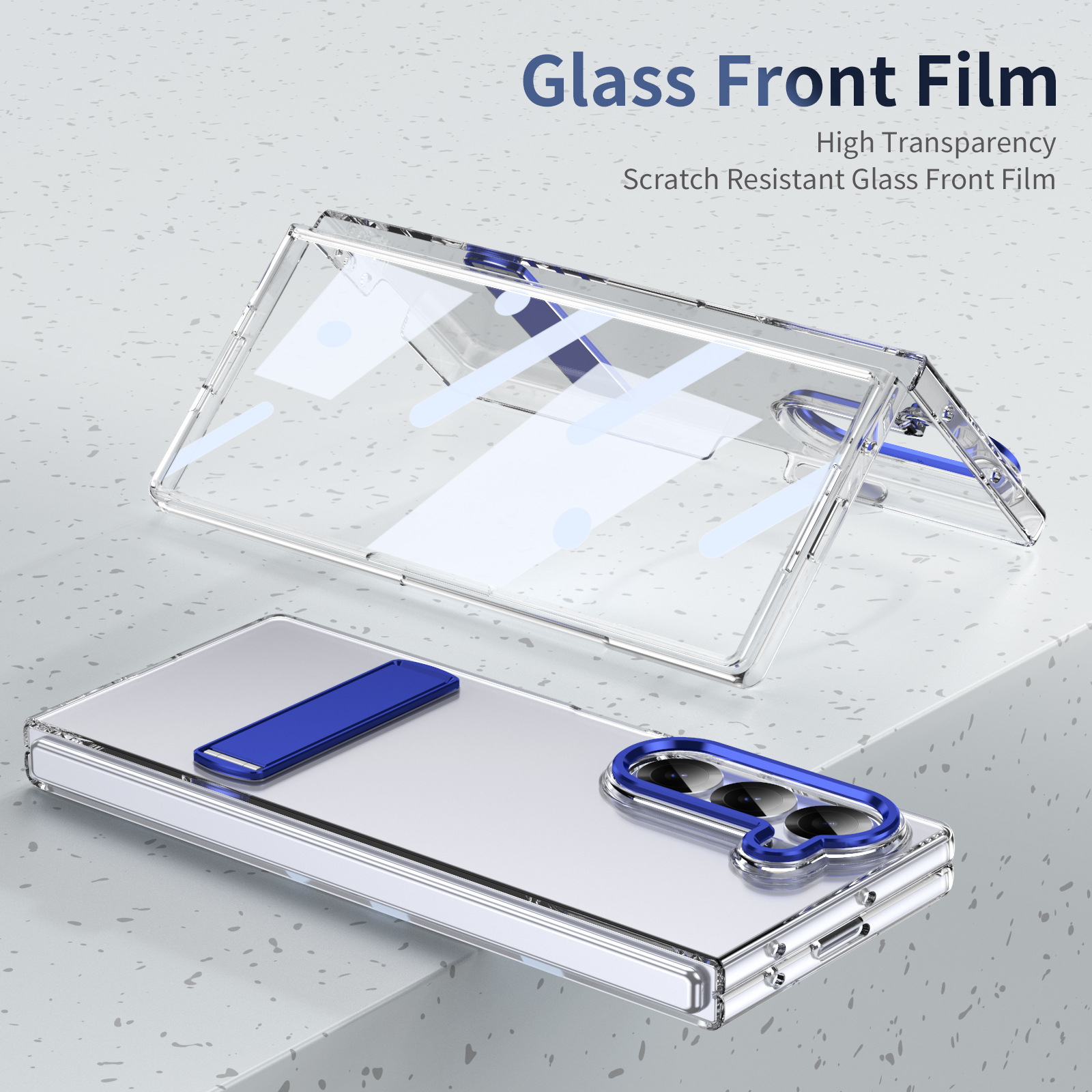 Compatible with Samsung Z Fold8 Ultra phone case 7/6/5 high transparency case film 1 stand 4/3 folding screen protective case