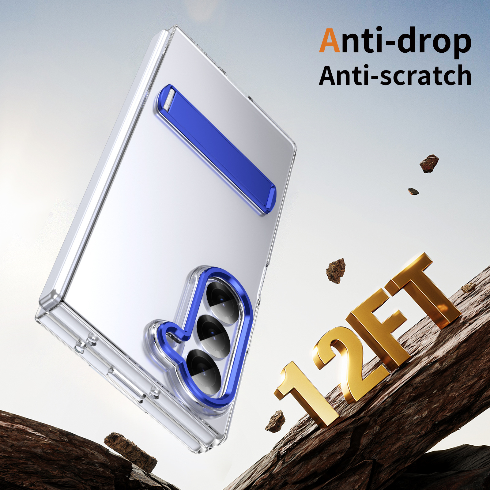 Compatible with Samsung Z Fold8 Ultra phone case 7/6/5 high transparency case film 1 stand 4/3 folding screen protective case