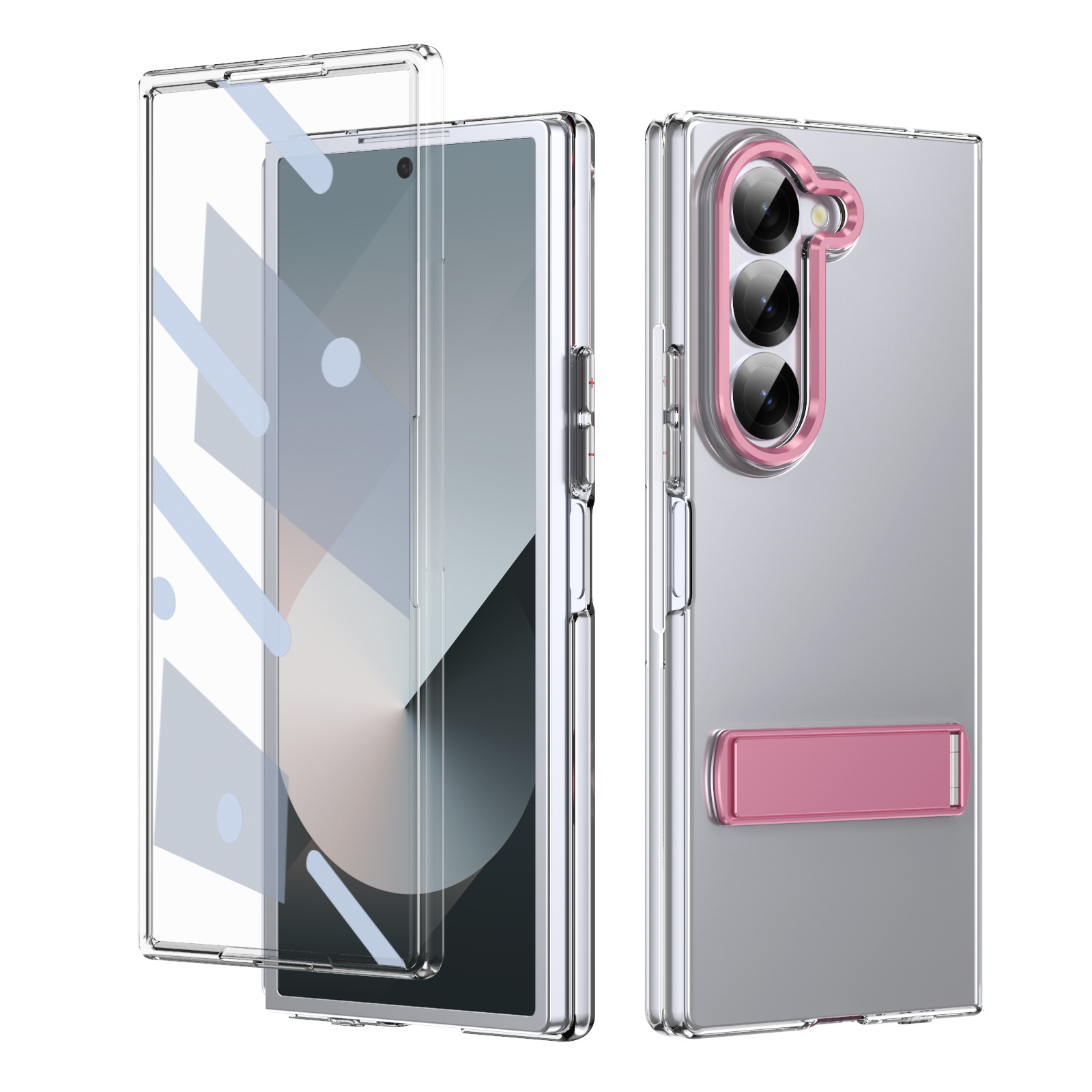 Compatible with Samsung Z Fold8 Ultra phone case 7/6/5 high transparency case film 1 stand 4/3 folding screen protective case