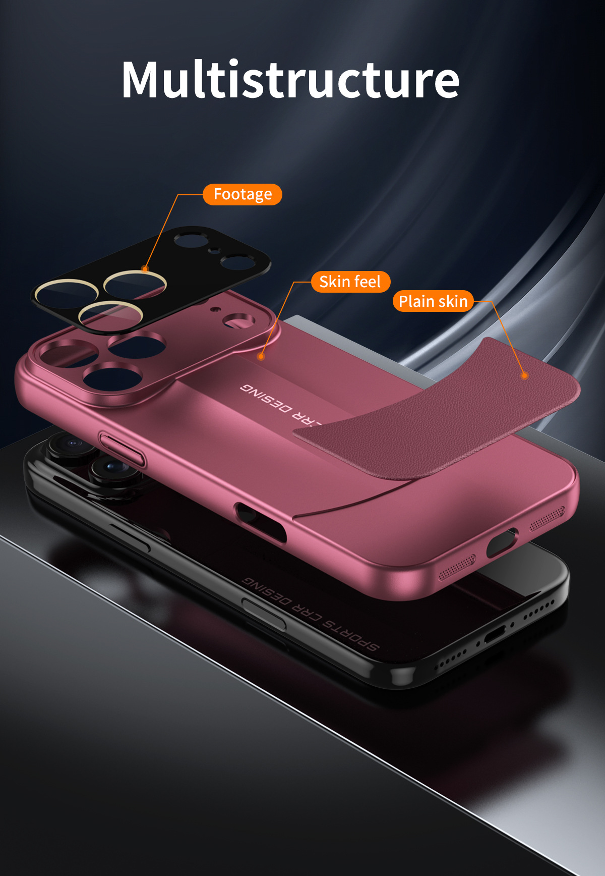 Compatible with Apple iPhone 17 Pro Max, 16 Plus, ultra-thin PC leather case, 15 Pro full-coverage drop-proof case, 14-inch protective case
