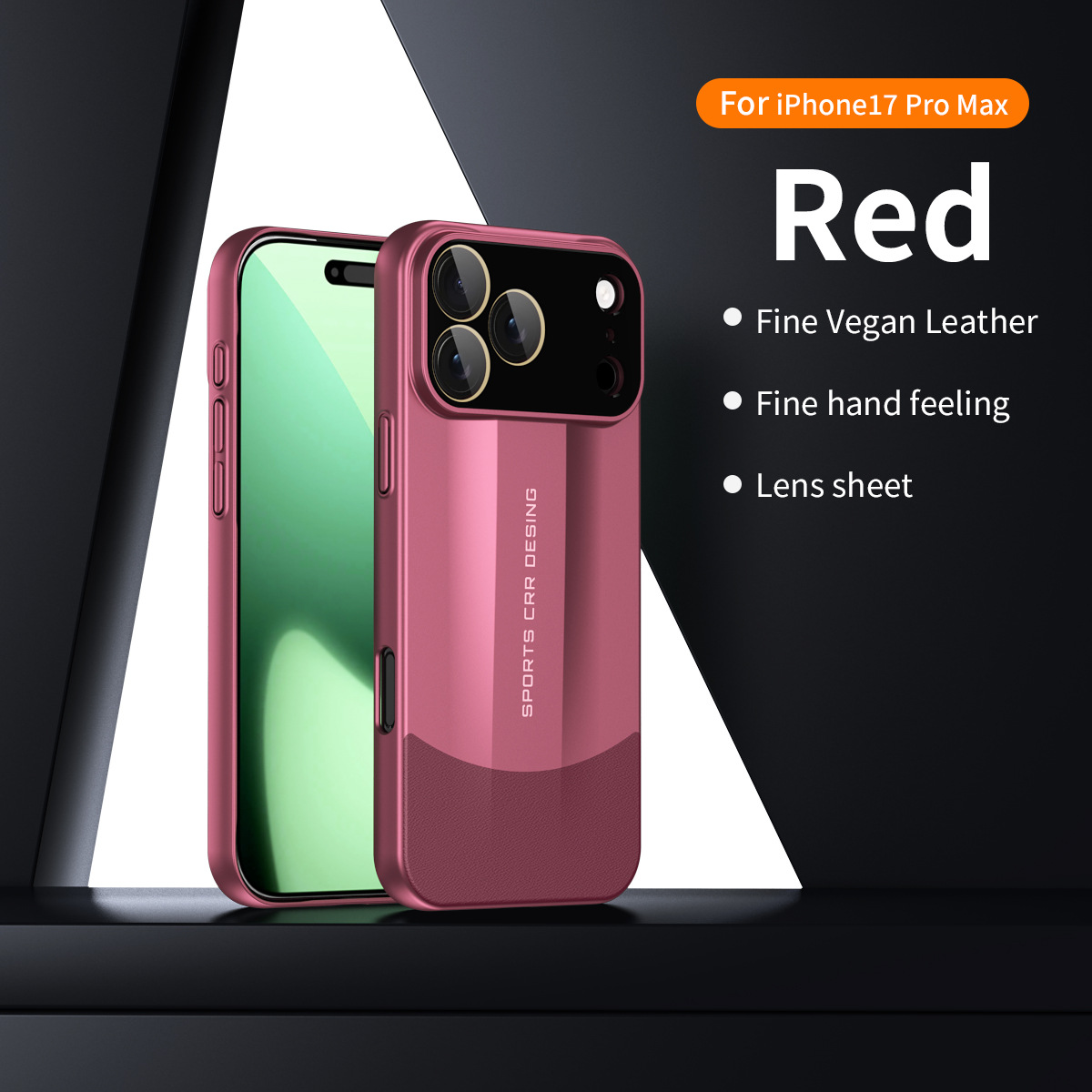 Compatible with Apple iPhone 17 Pro Max, 16 Plus, ultra-thin PC leather case, 15 Pro full-coverage drop-proof case, 14-inch protective case