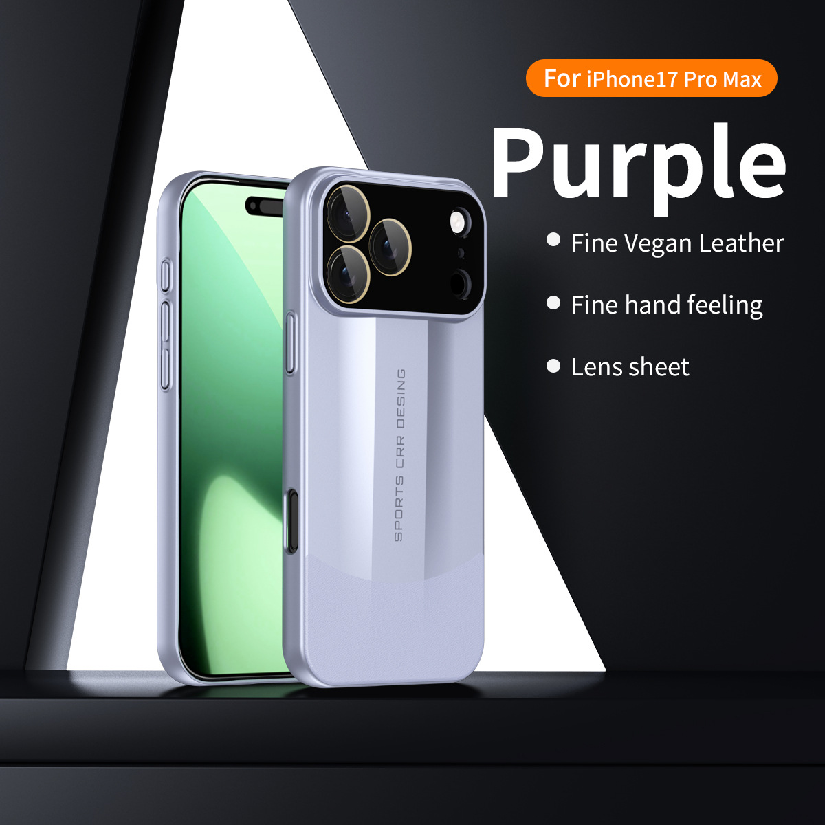 Compatible with Apple iPhone 17 Pro Max, 16 Plus, ultra-thin PC leather case, 15 Pro full-coverage drop-proof case, 14-inch protective case