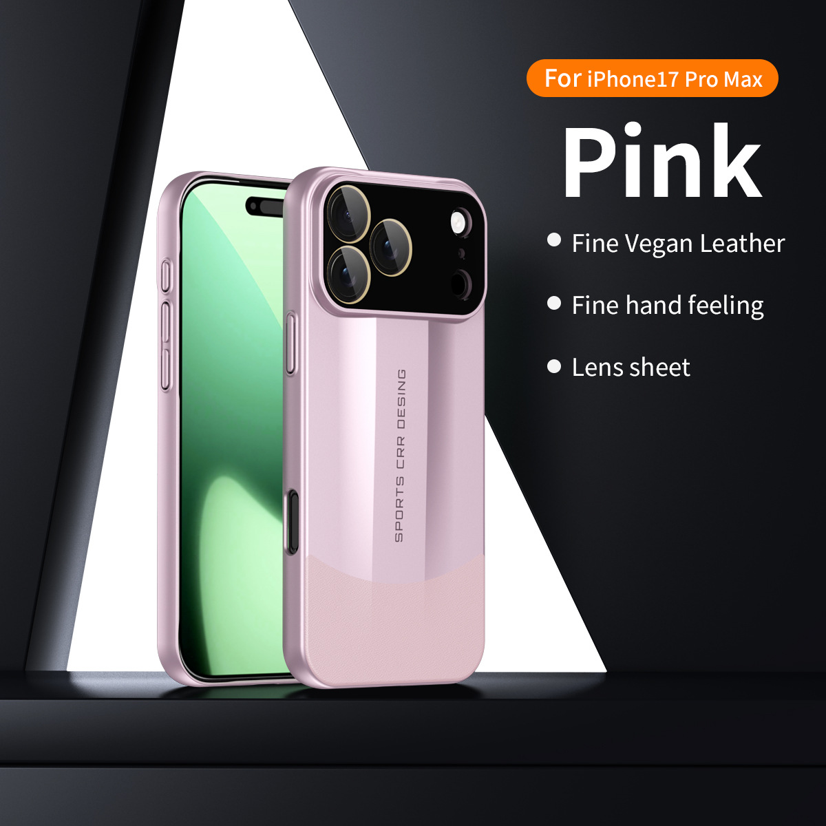 Compatible with Apple iPhone 17 Pro Max, 16 Plus, ultra-thin PC leather case, 15 Pro full-coverage drop-proof case, 14-inch protective case