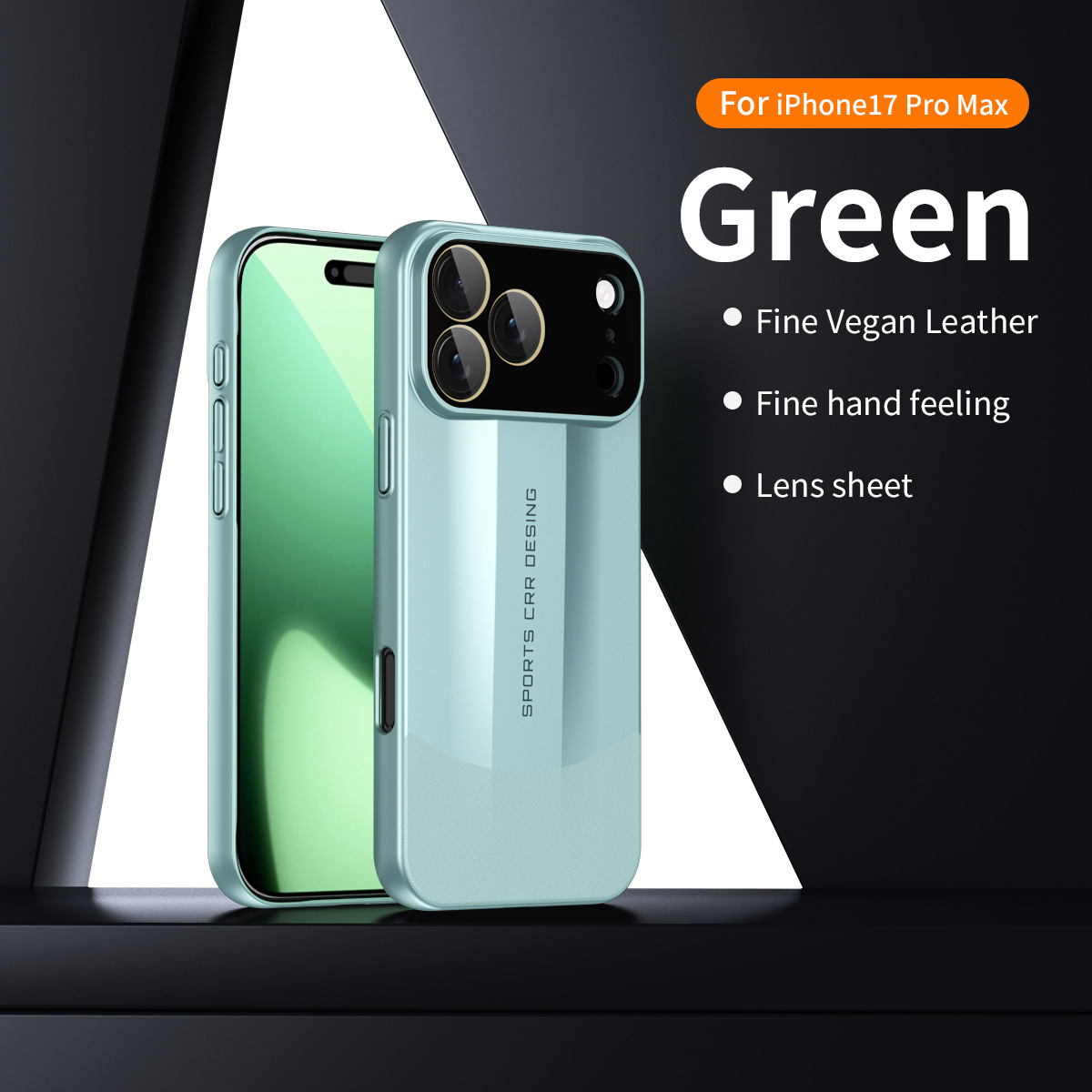 Compatible with Apple iPhone 17 Pro Max, 16 Plus, ultra-thin PC leather case, 15 Pro full-coverage drop-proof case, 14-inch protective case