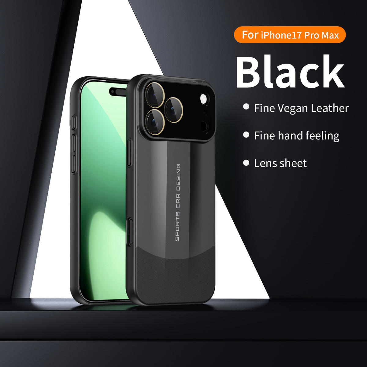 Compatible with Apple iPhone 17 Pro Max, 16 Plus, ultra-thin PC leather case, 15 Pro full-coverage drop-proof case, 14-inch protective case