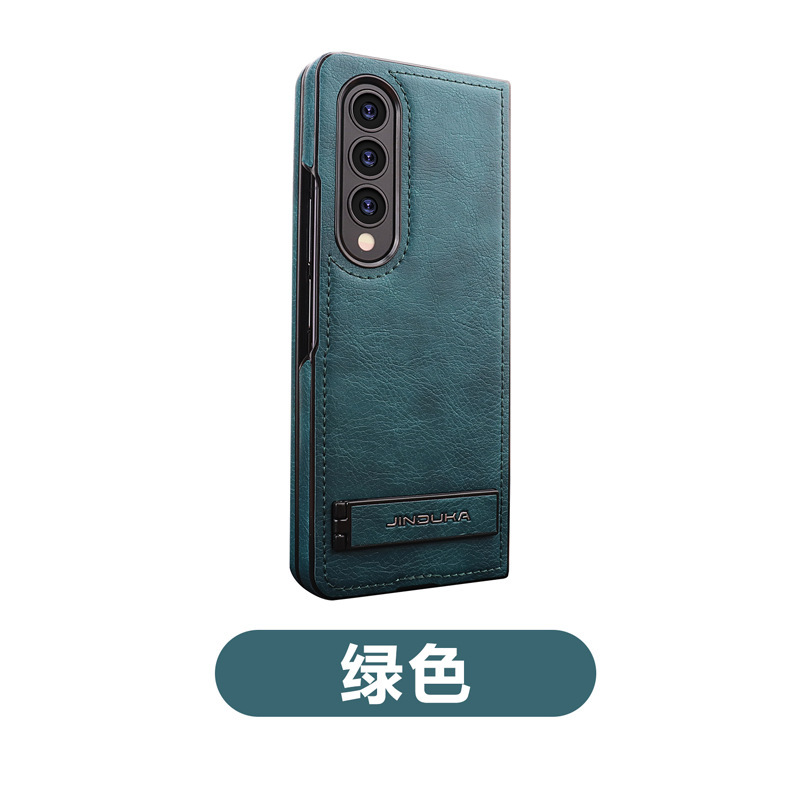 Compatible with Samsung ZFold7/6 phone case, 4/3 folding screen, vegan leather stand, FLIP6/7 ultra-thin shockproof protective case