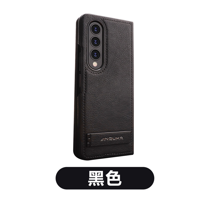 Compatible with Samsung ZFold7/6 phone case, 4/3 folding screen, vegan leather stand, FLIP6/7 ultra-thin shockproof protective case