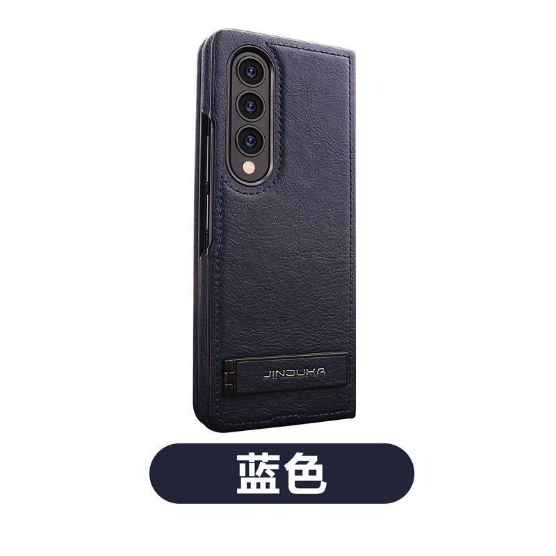 Compatible with Samsung ZFold7/6 phone case, 4/3 folding screen, vegan leather stand, FLIP6/7 ultra-thin shockproof protective case
