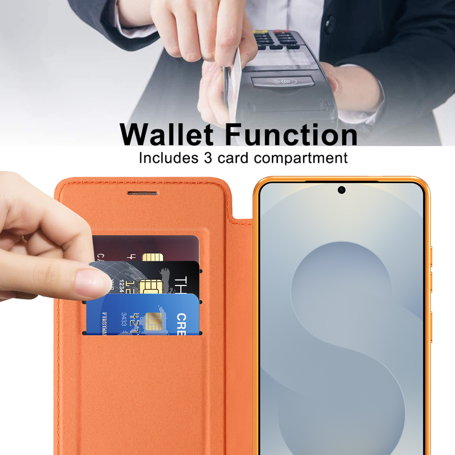 Compatible with Samsung S26 Ultra phone case A37, Chanel-style S25 magnetic full-coverage S24 Plus flip leather case A56