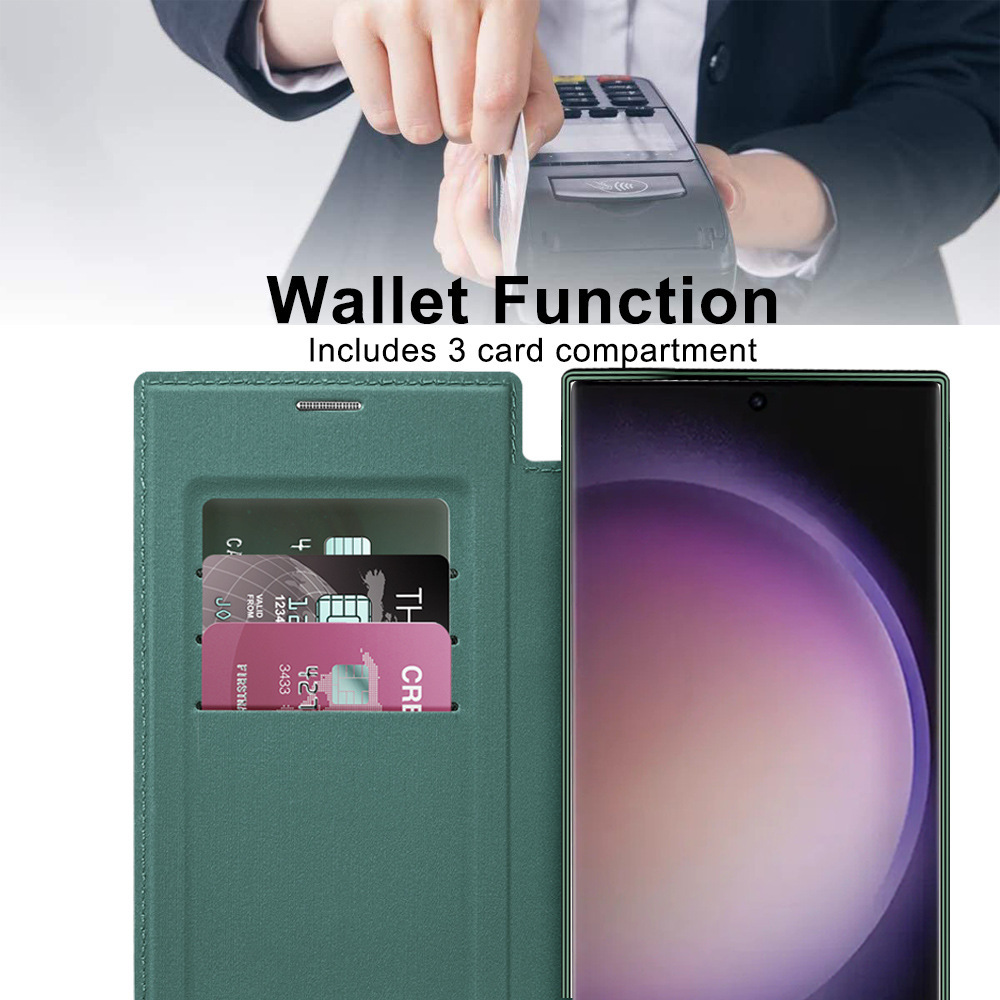 Compatible with Samsung S26 Ultra phone case A37, Chanel-style S25 magnetic full-coverage S24 Plus flip leather case A56