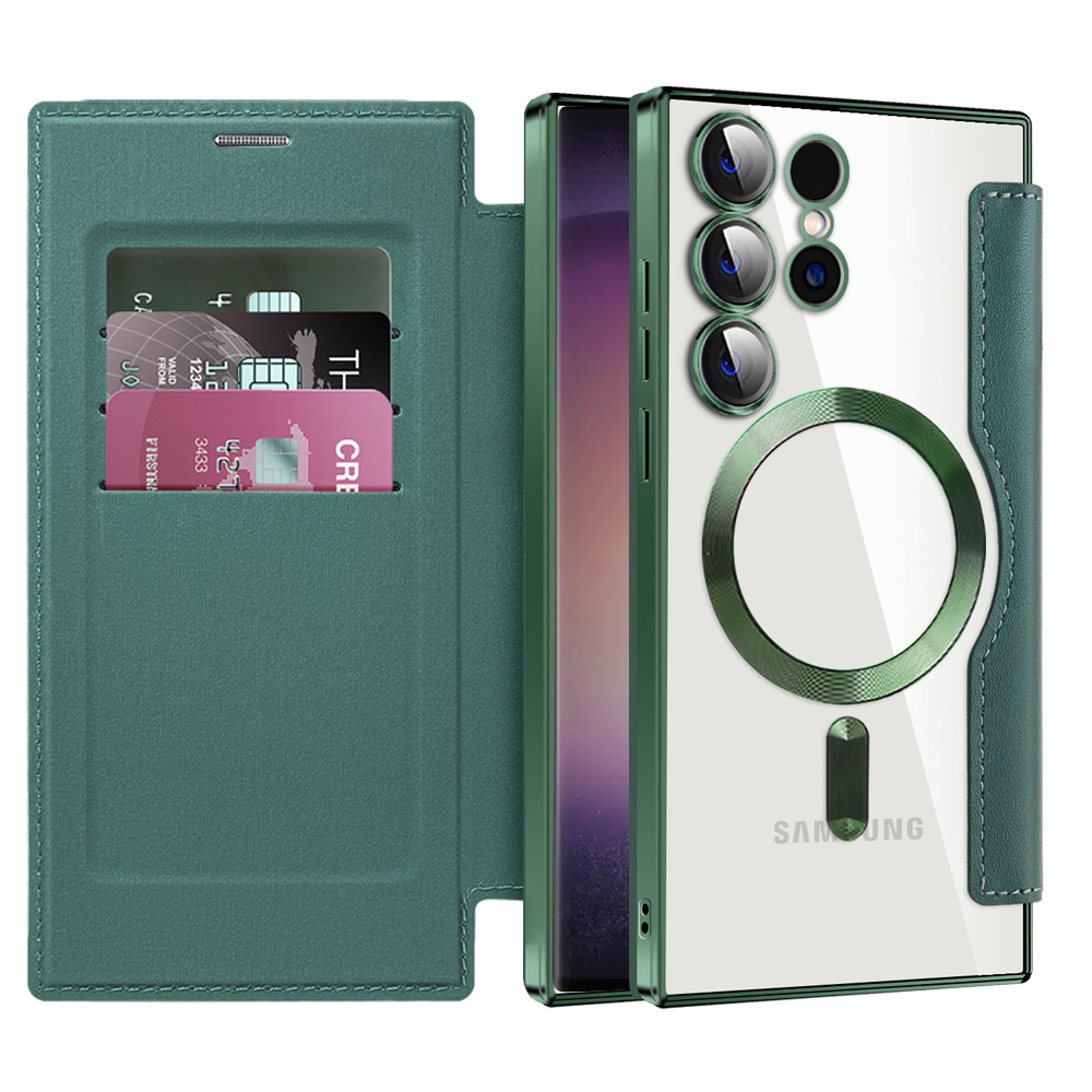 Compatible with Samsung S26 Ultra phone case A37, Chanel-style S25 magnetic full-coverage S24 Plus flip leather case A56