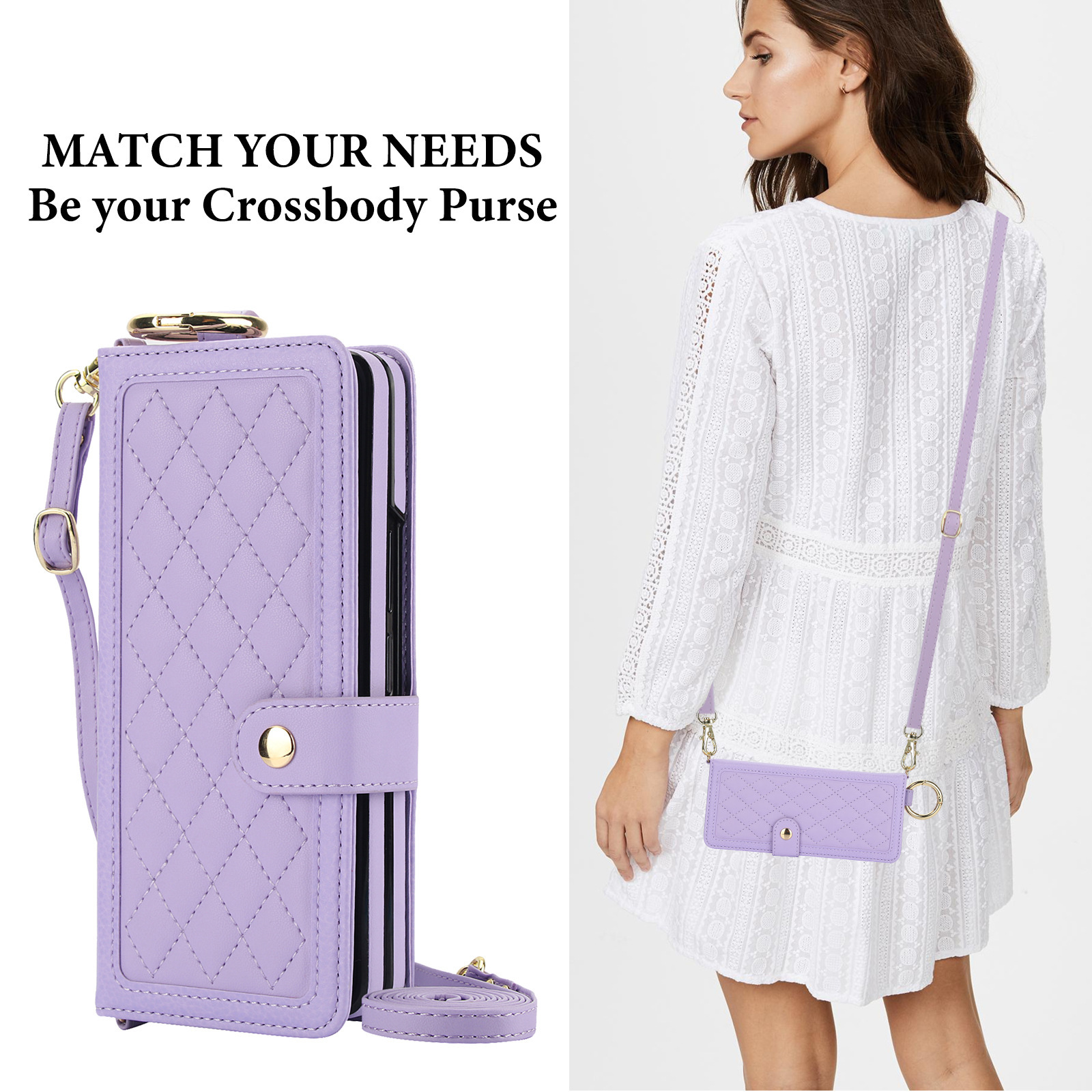 Compatible with Samsung Z Fold7/6/5 phone cases, 4/3 ring pen slots, multi-card slots, crossbody straps, wallet protective cases.
