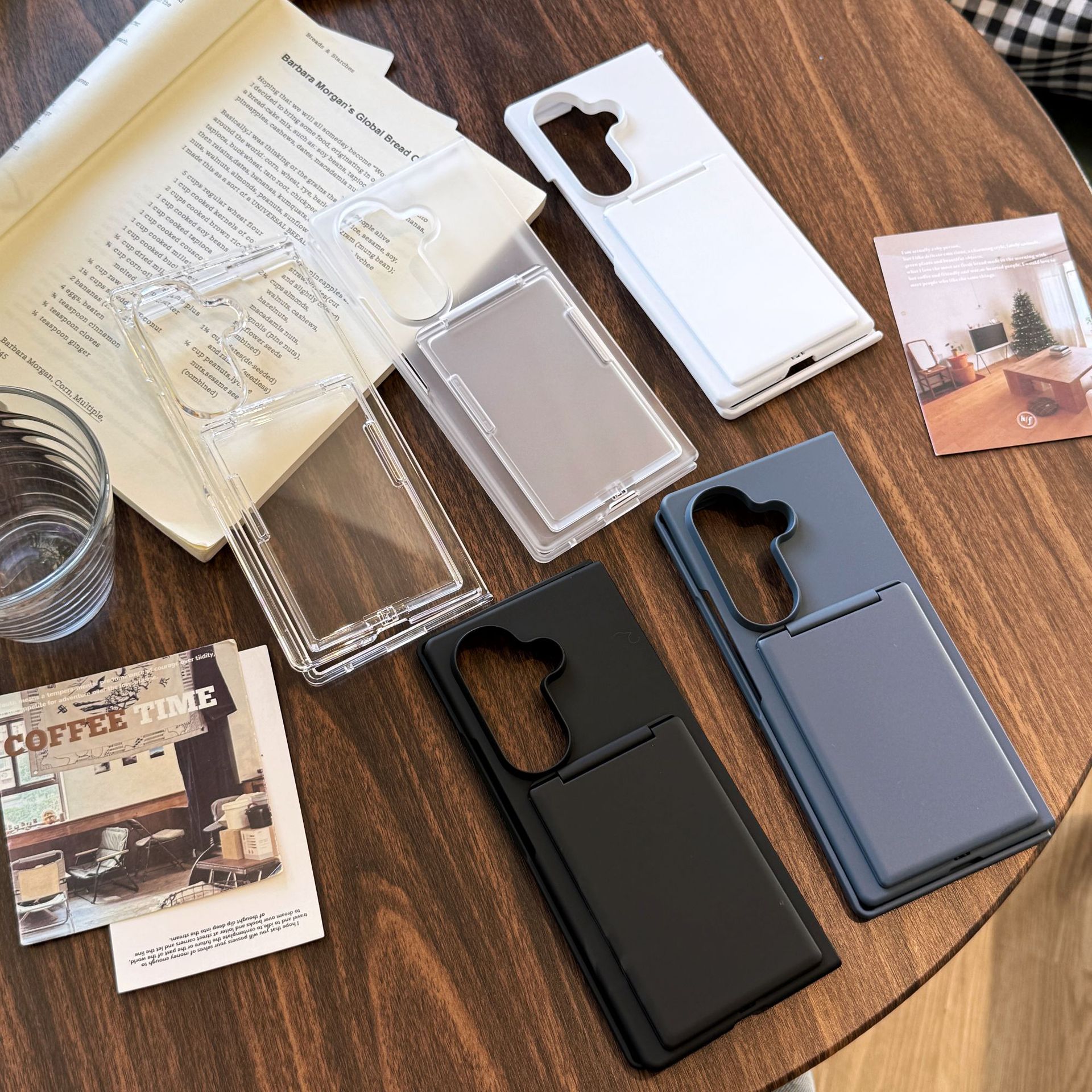 Compatible with Samsung Z Fold8U phone case, 7/6/5 folding card holder, PC ultra-thin skin-feel shockproof protective case